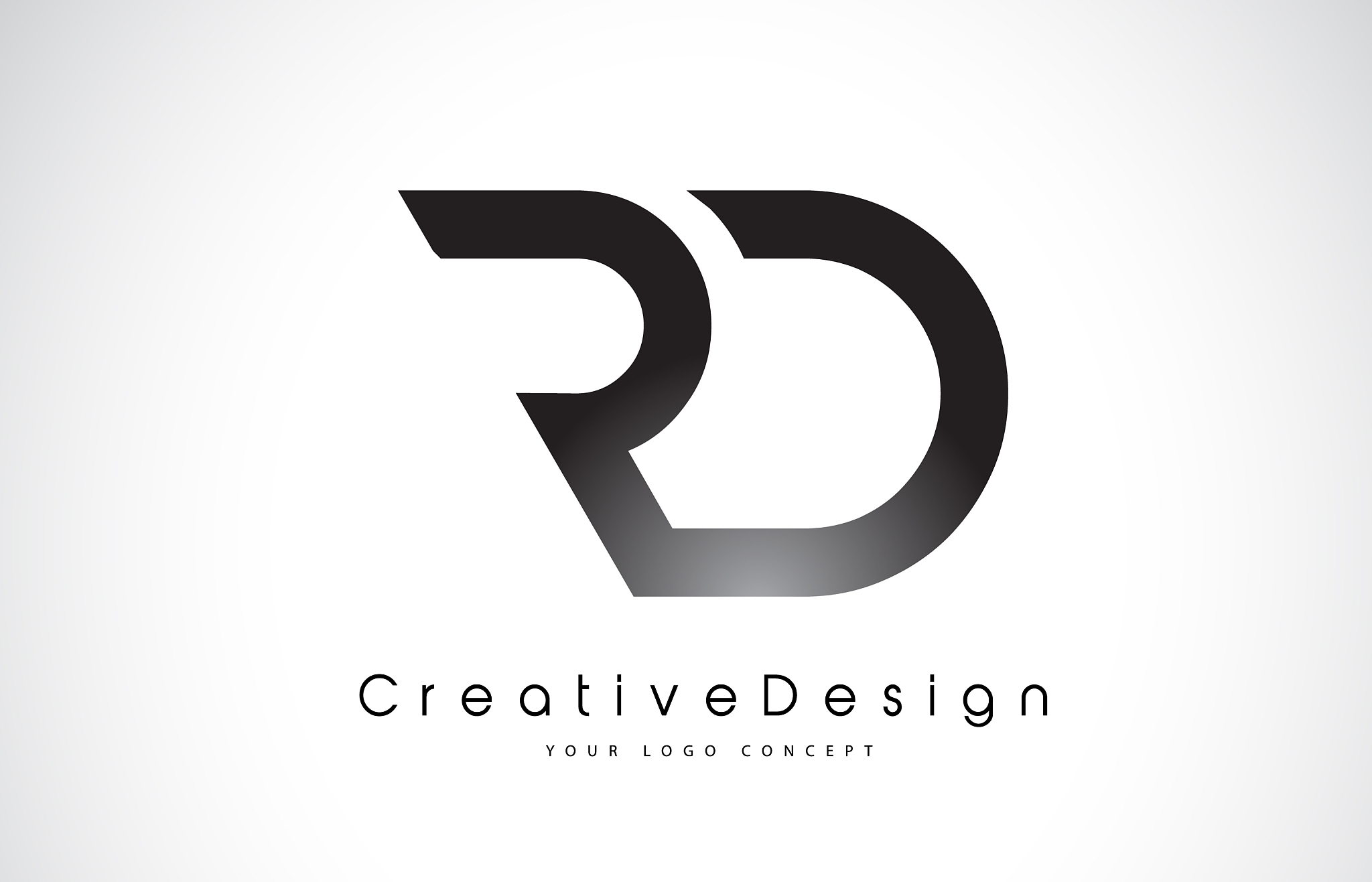 rd r d letter logo design creative icon modern