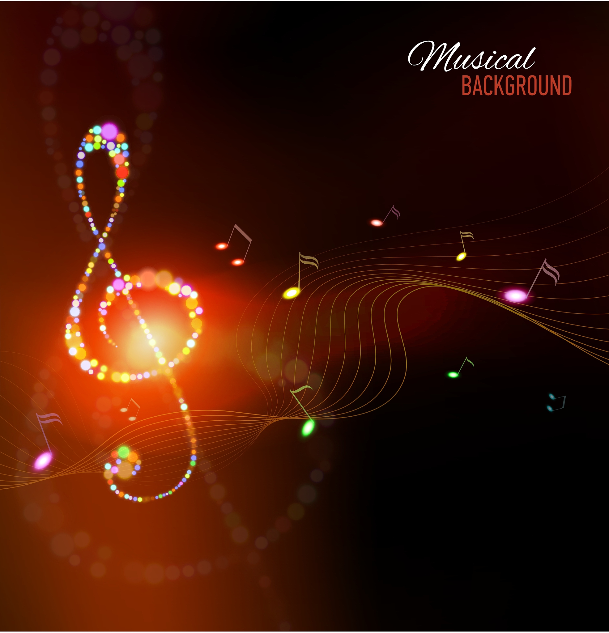 abstract background with music notes