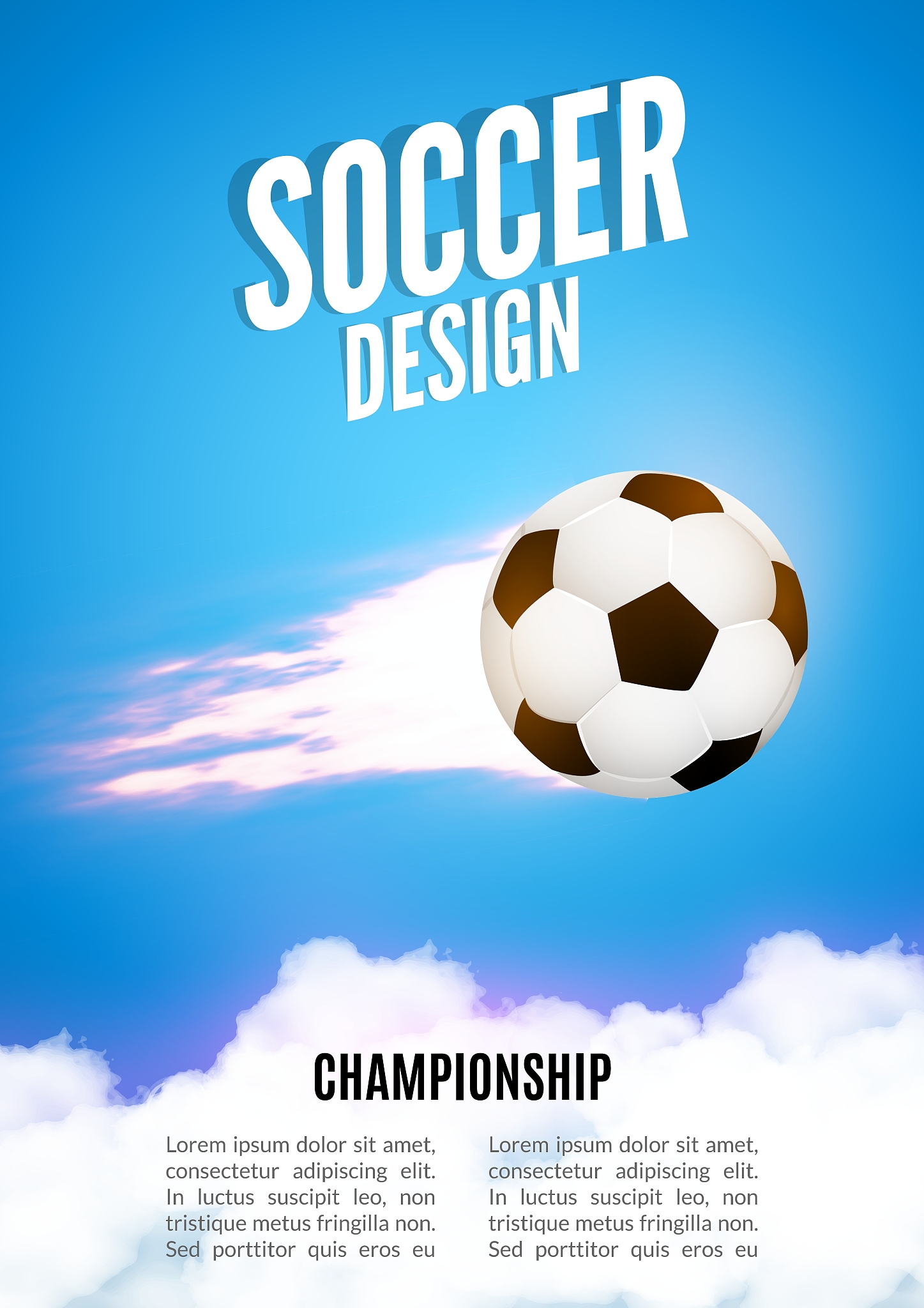 soccer game design template football poster