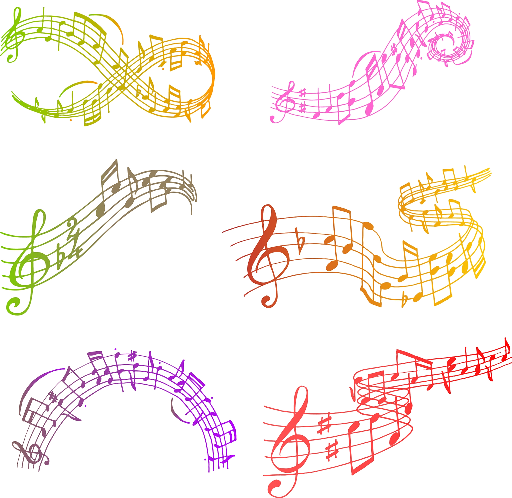 notes music melody colorfull musician symbols