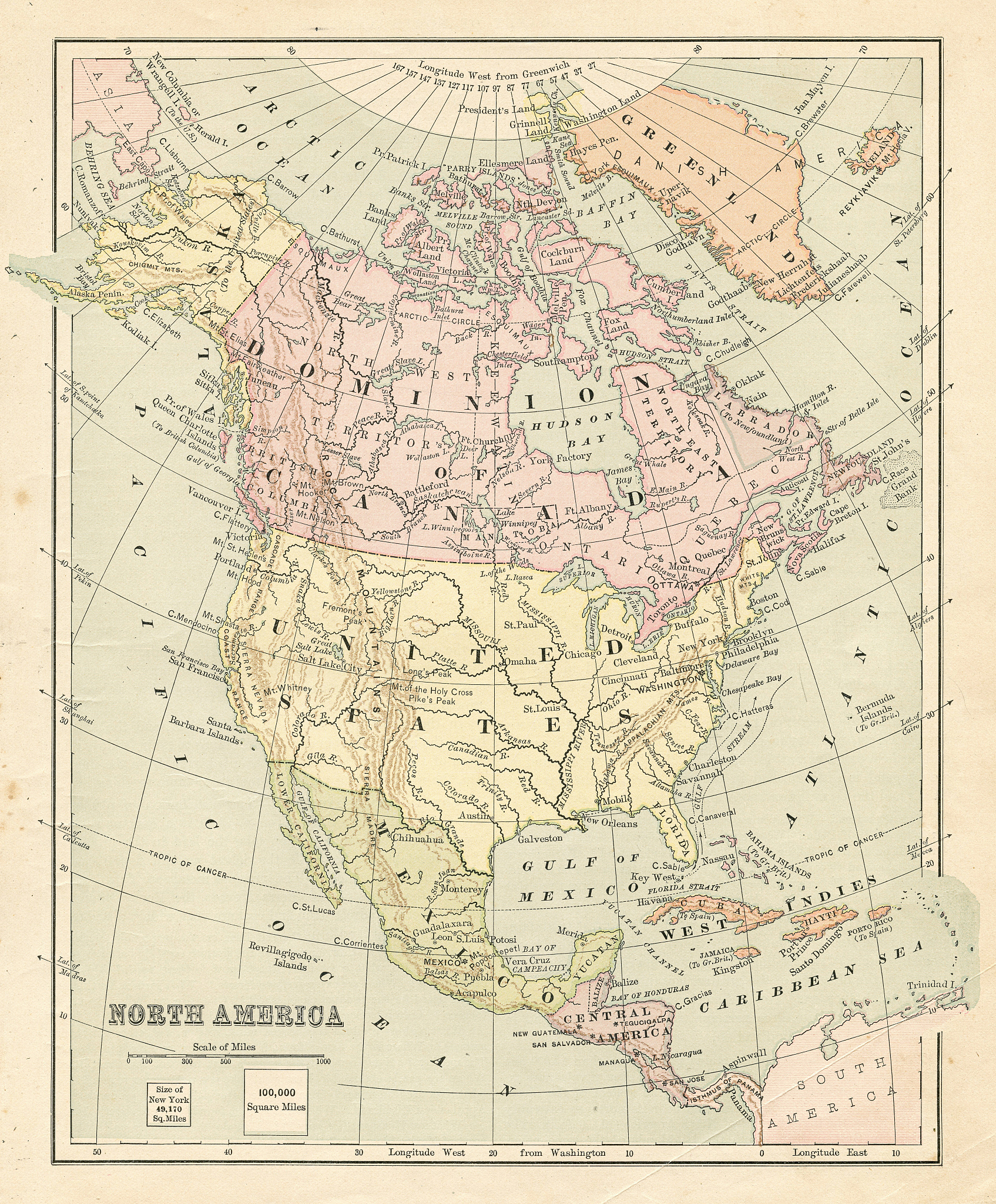map north america 1881