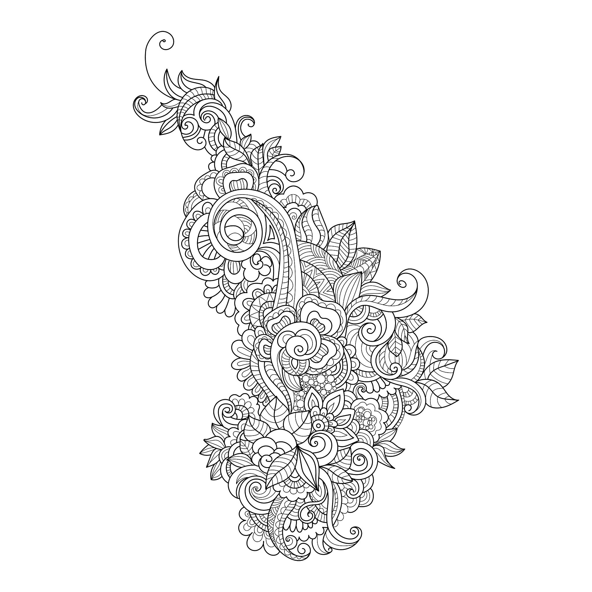 doodle art flowershand drawn design