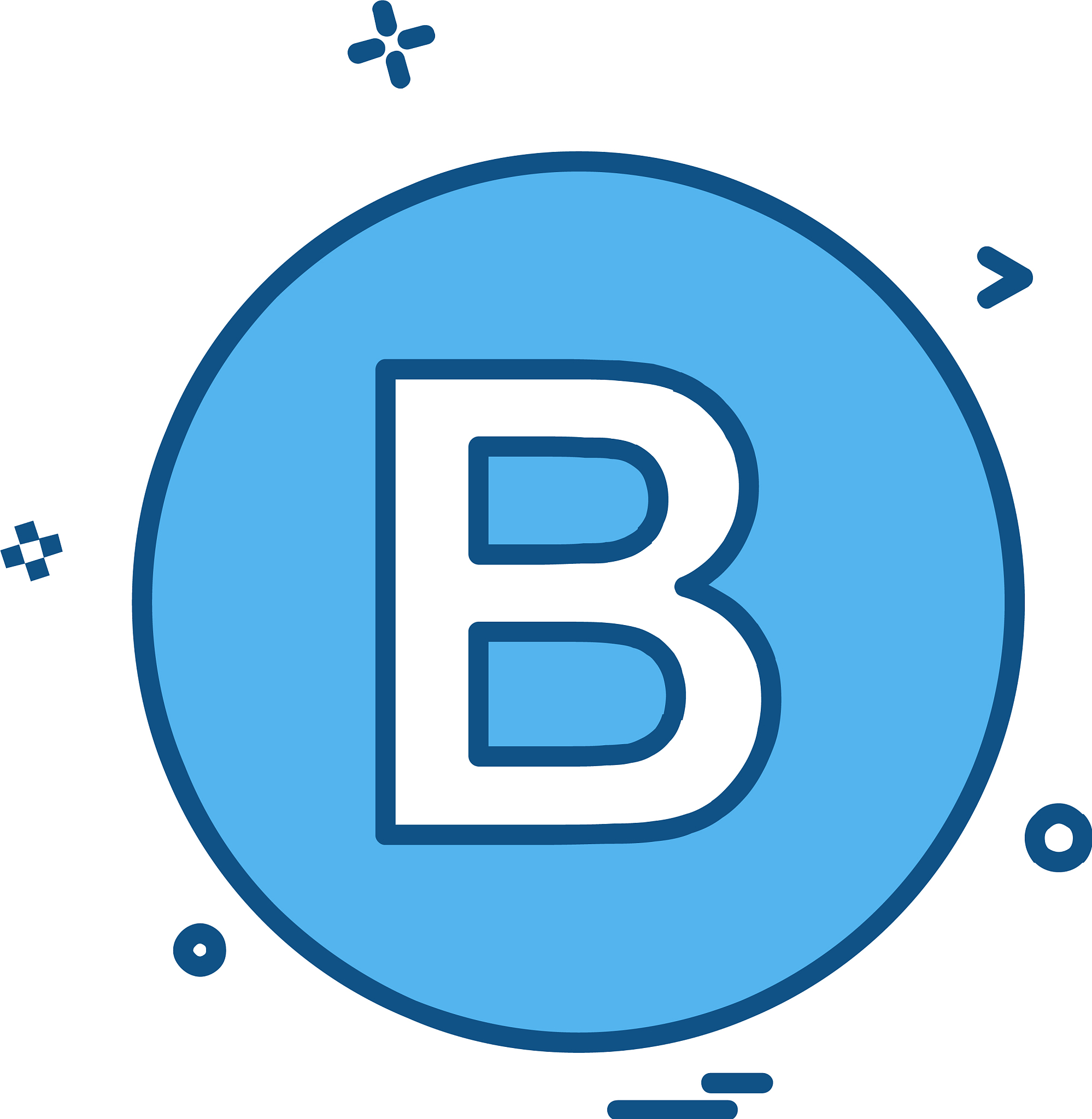 b icon design
