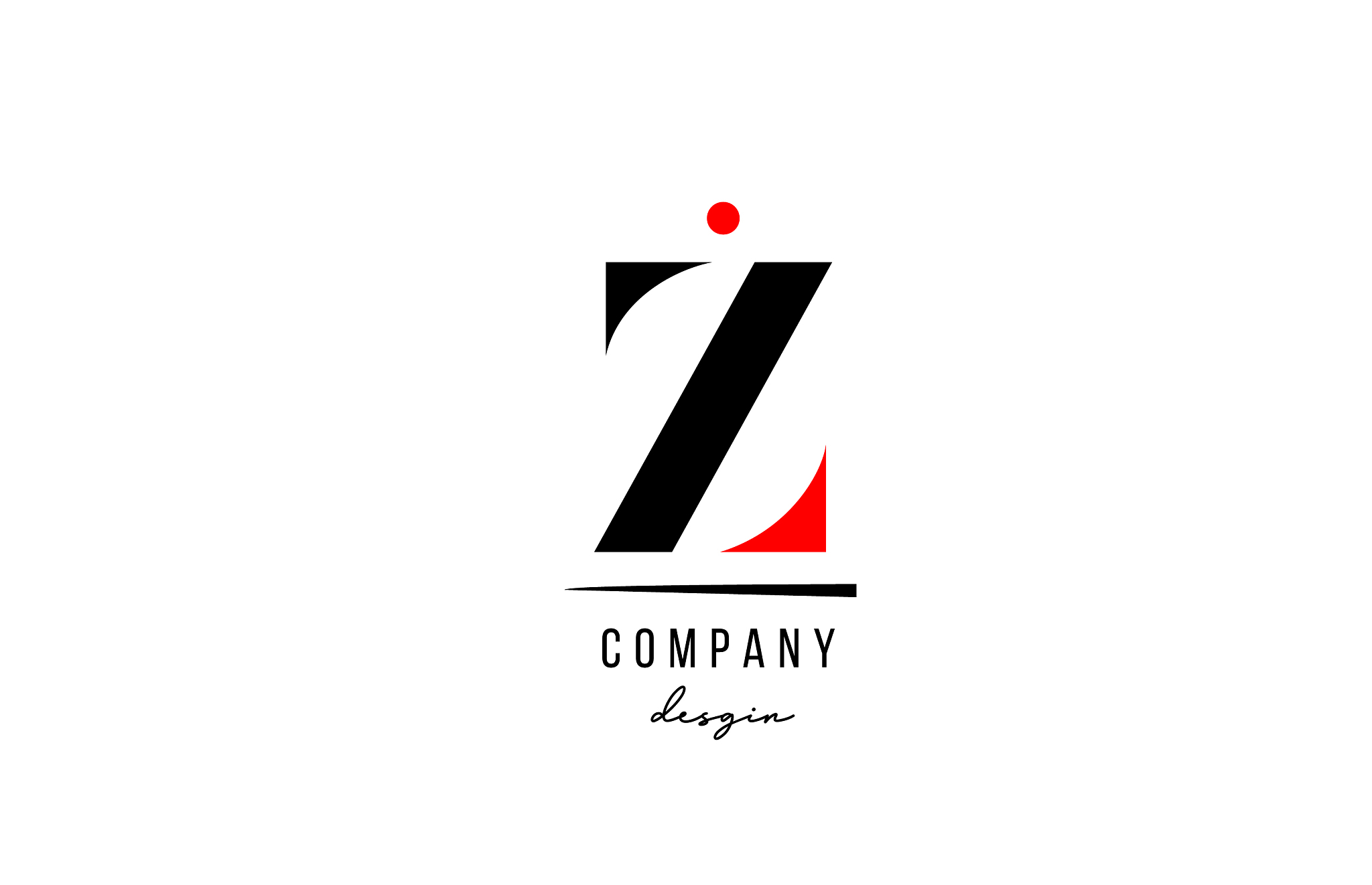 z letter logo alphabet design icon for company