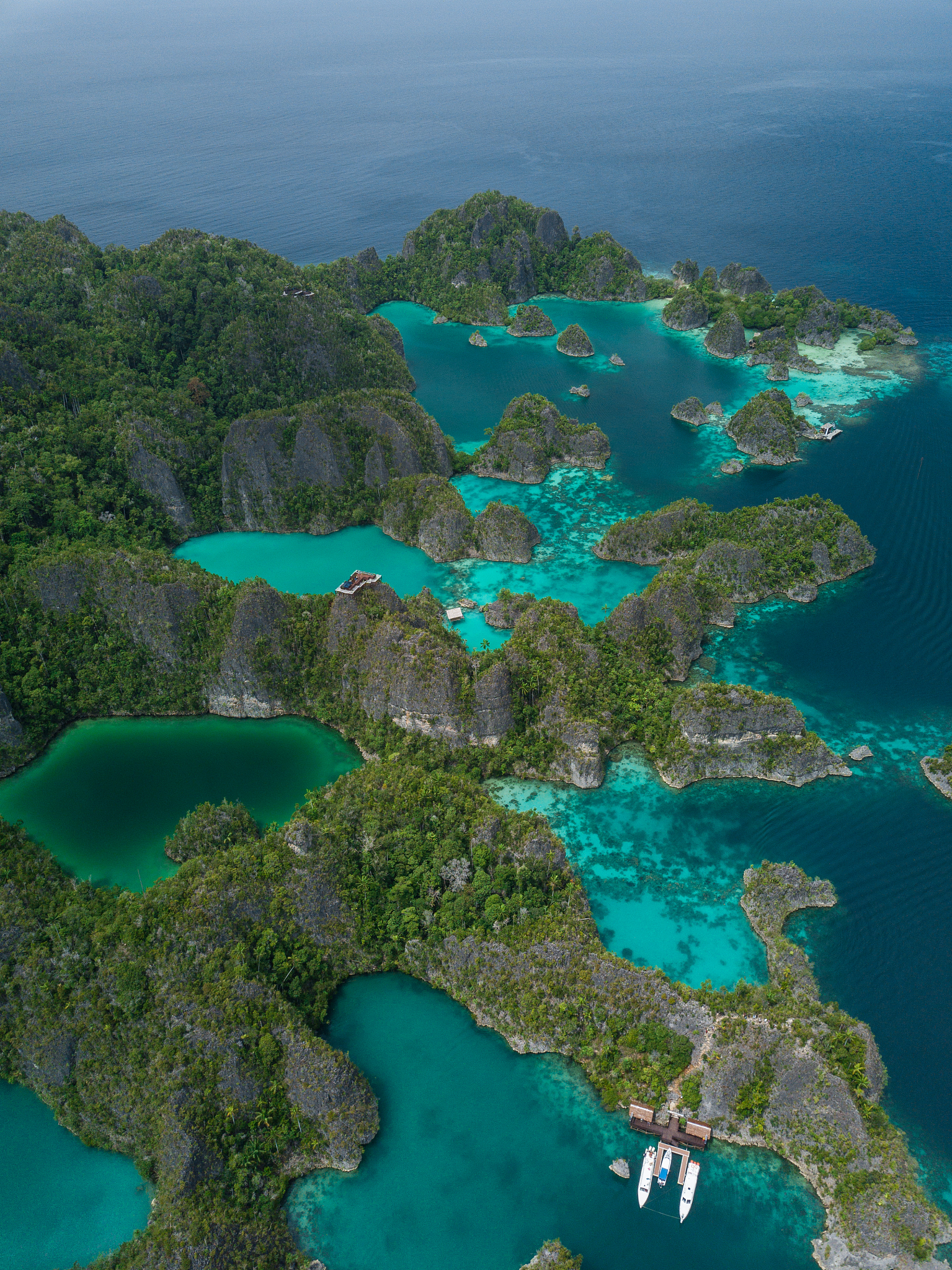 high angle view of sea
