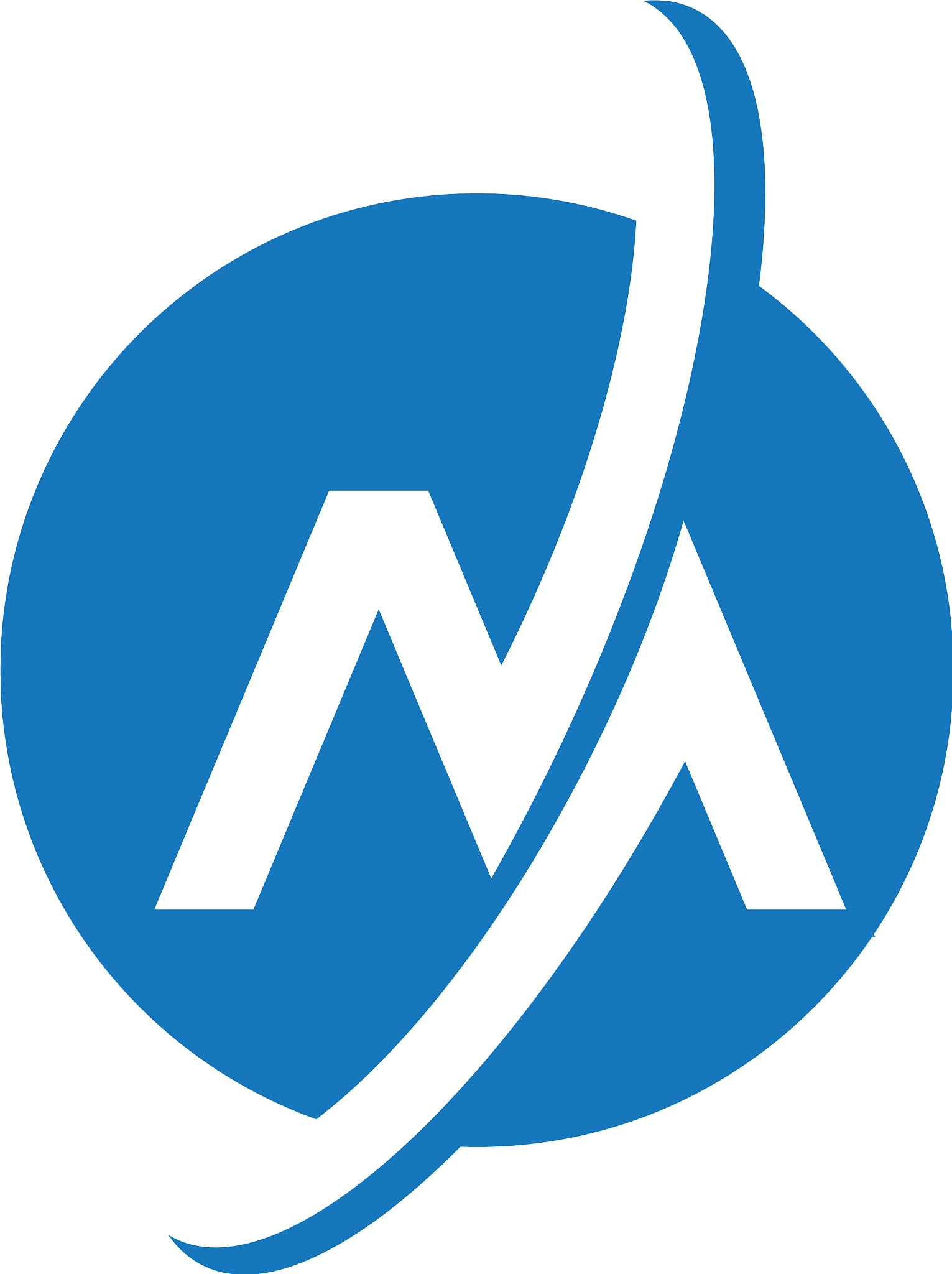 m letter logo template