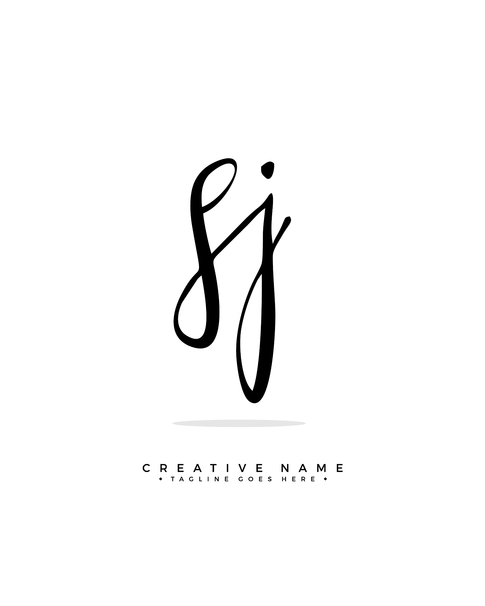 s j sj initial logo signature handwriting