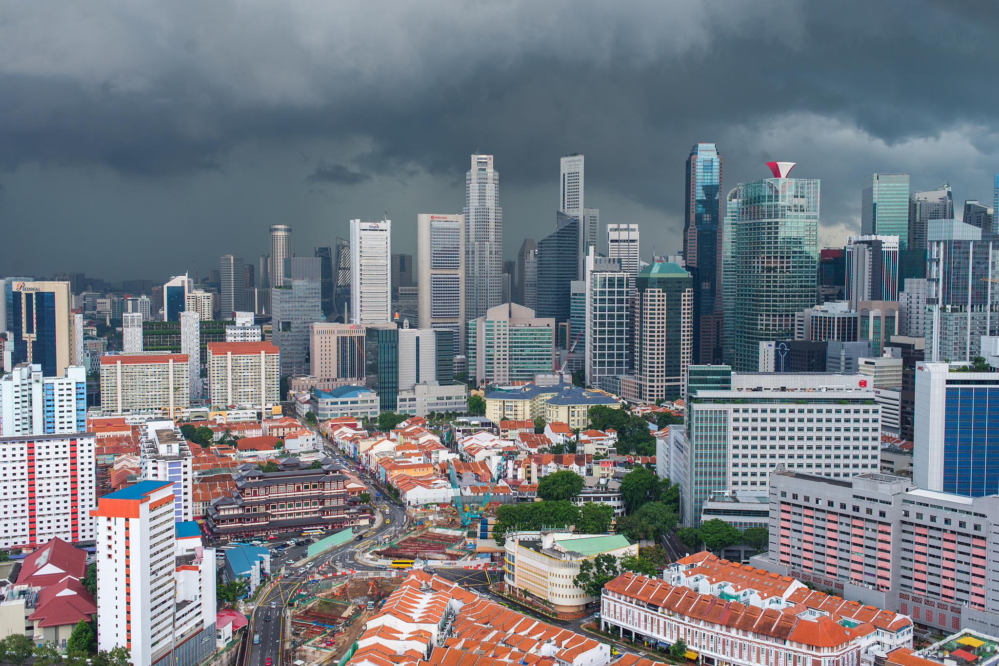 storm is coming, singapore business district