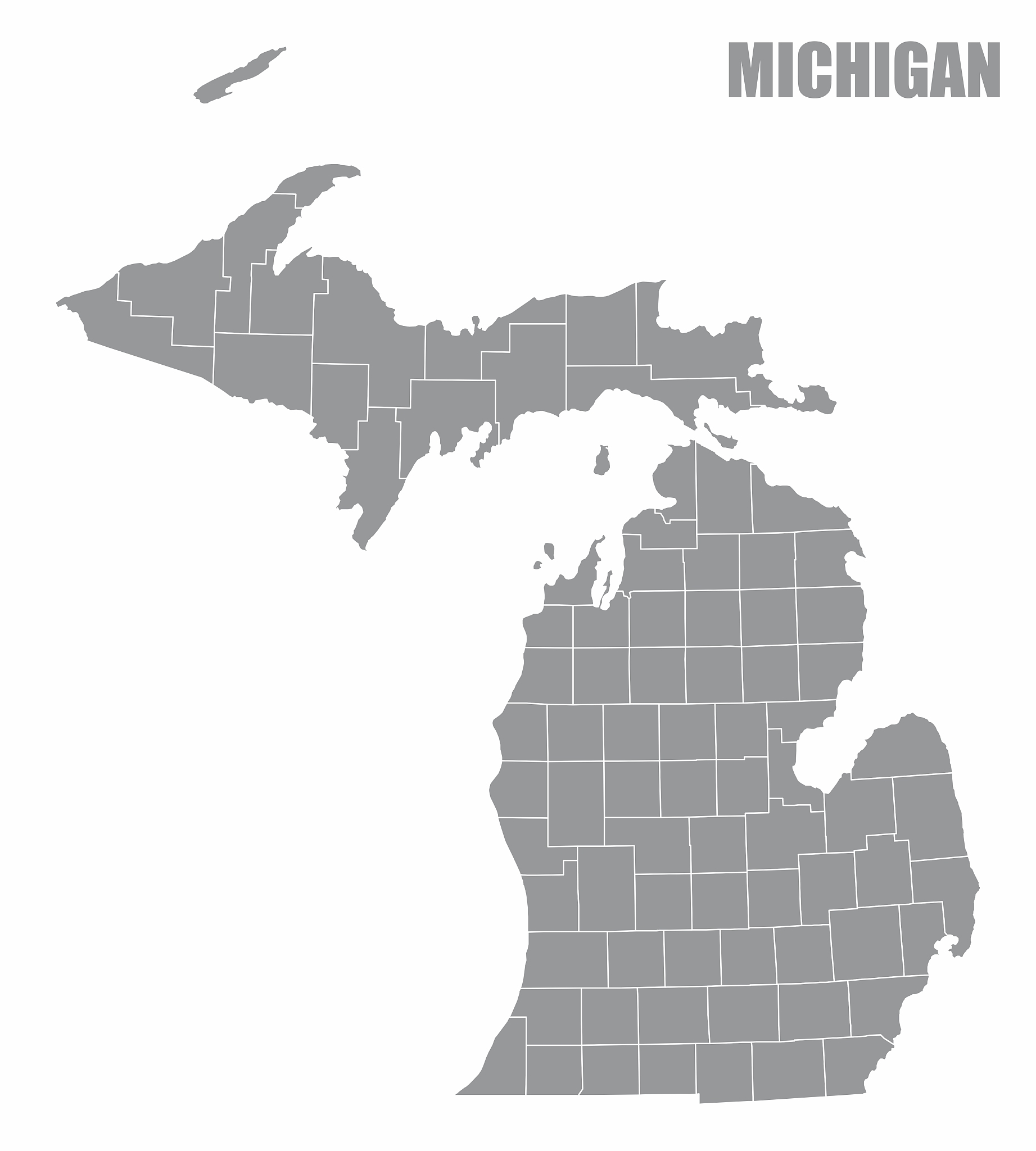 michigan count<strong>y</strong> map