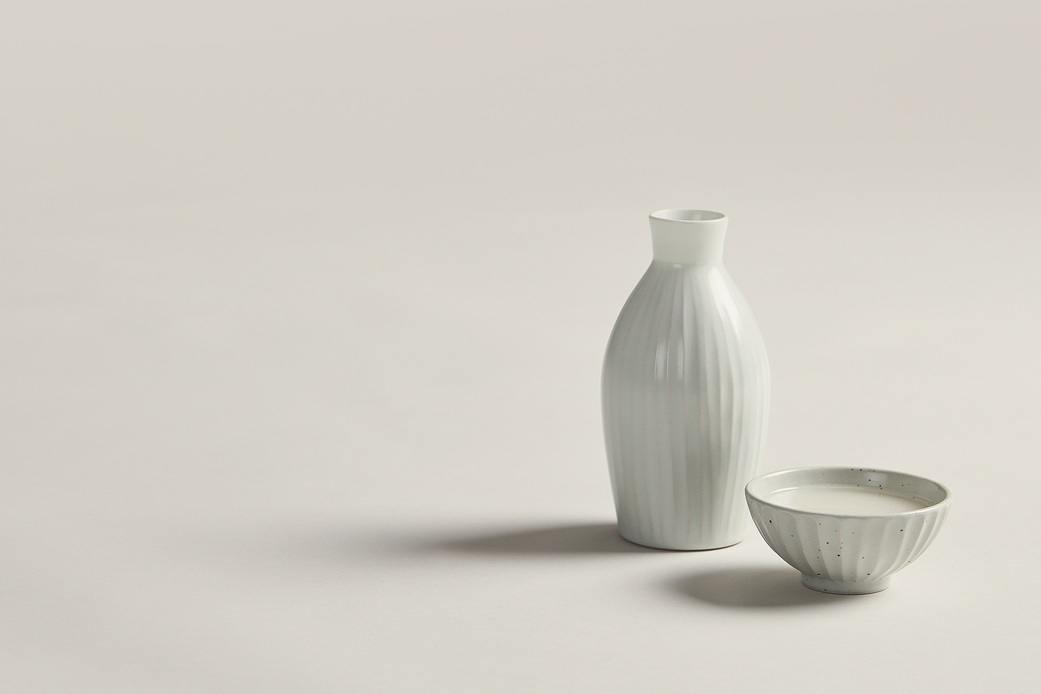 makgeolli, liquor, cup, bottle, raw rice wine