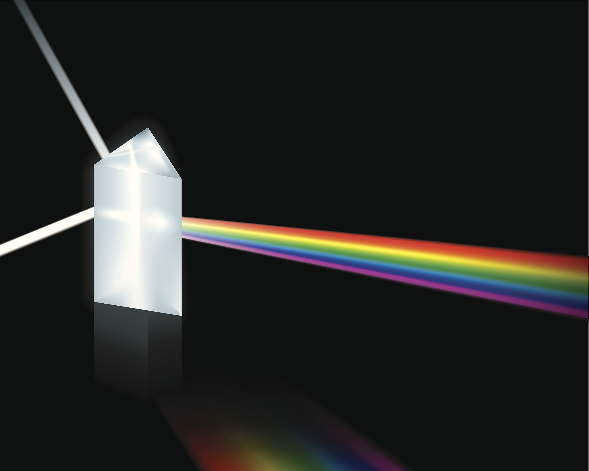 牛顿与光的颜色之谜：玻璃三棱镜分解太阳光谱