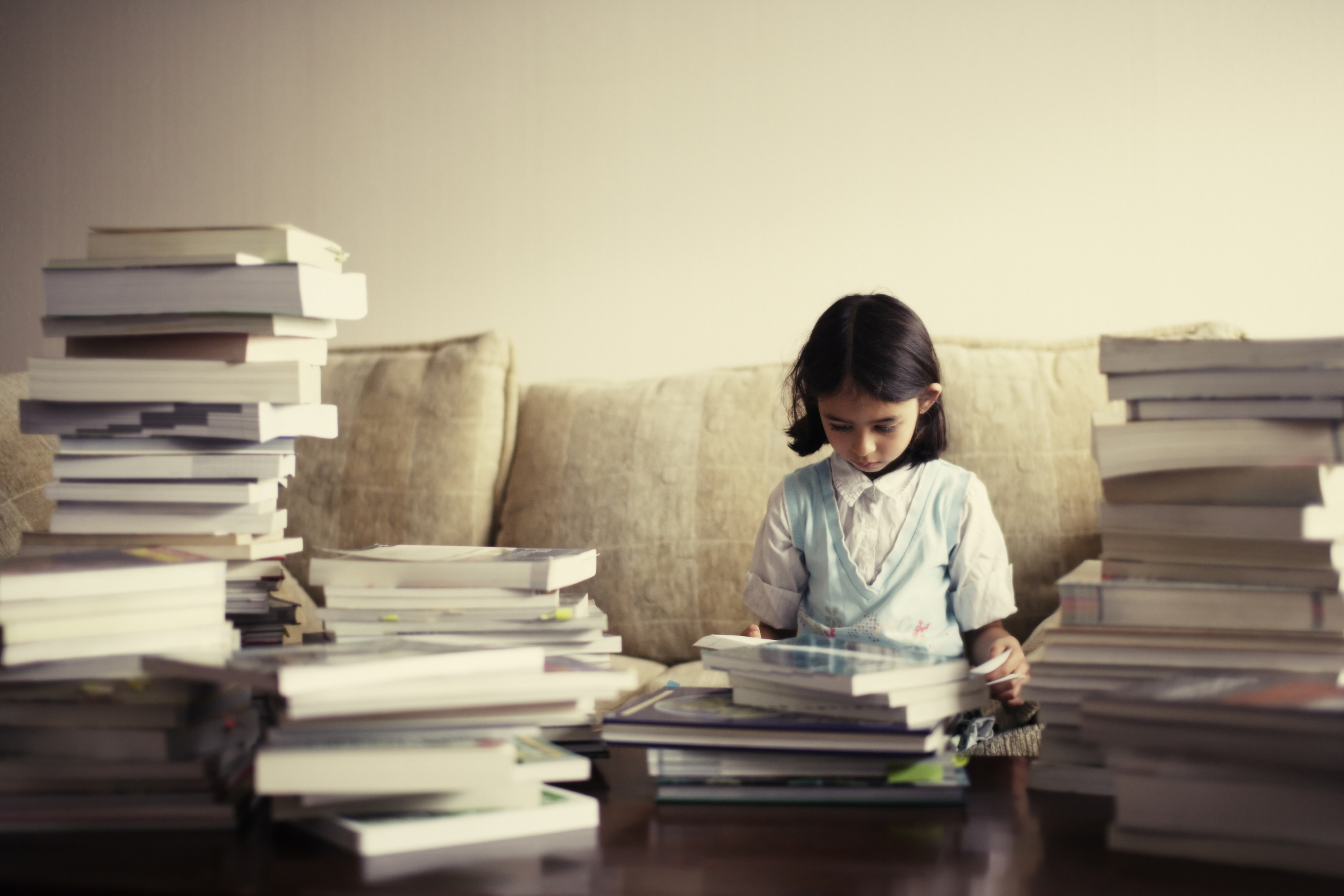 book pile