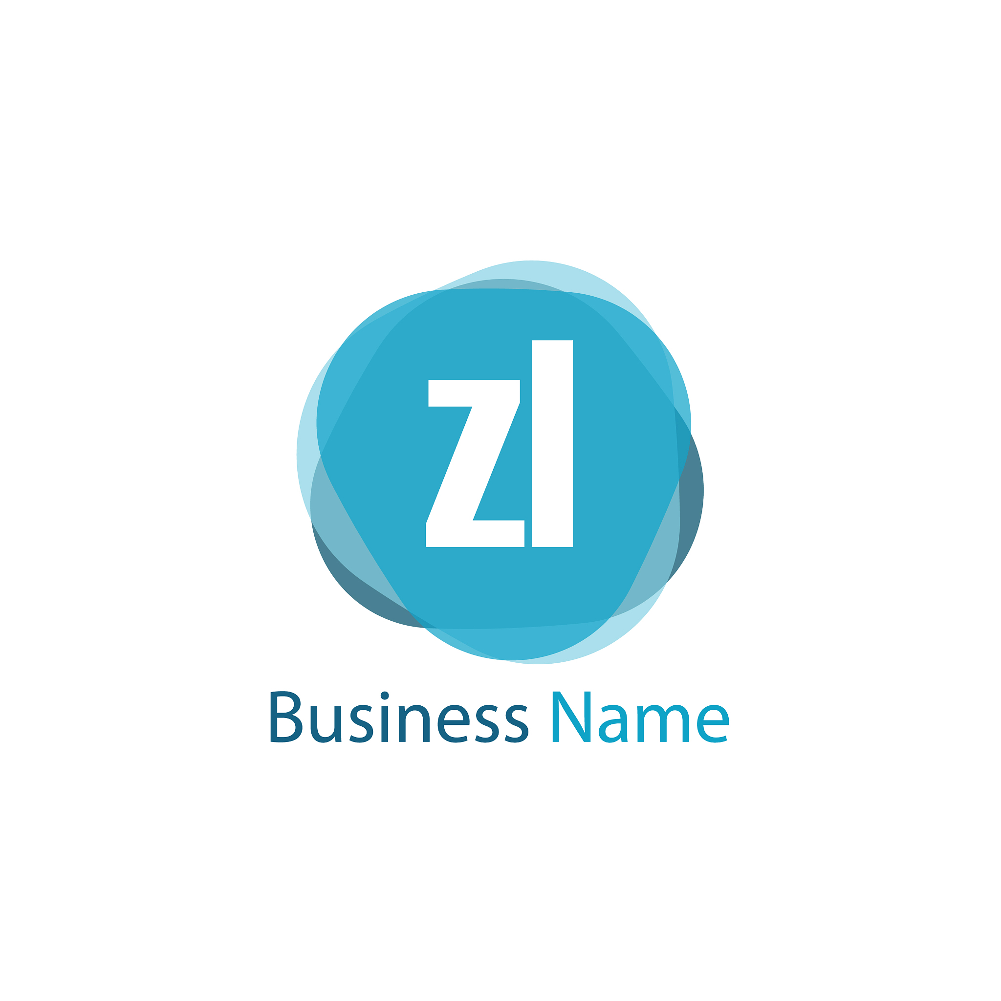 initial letter zl logo template design