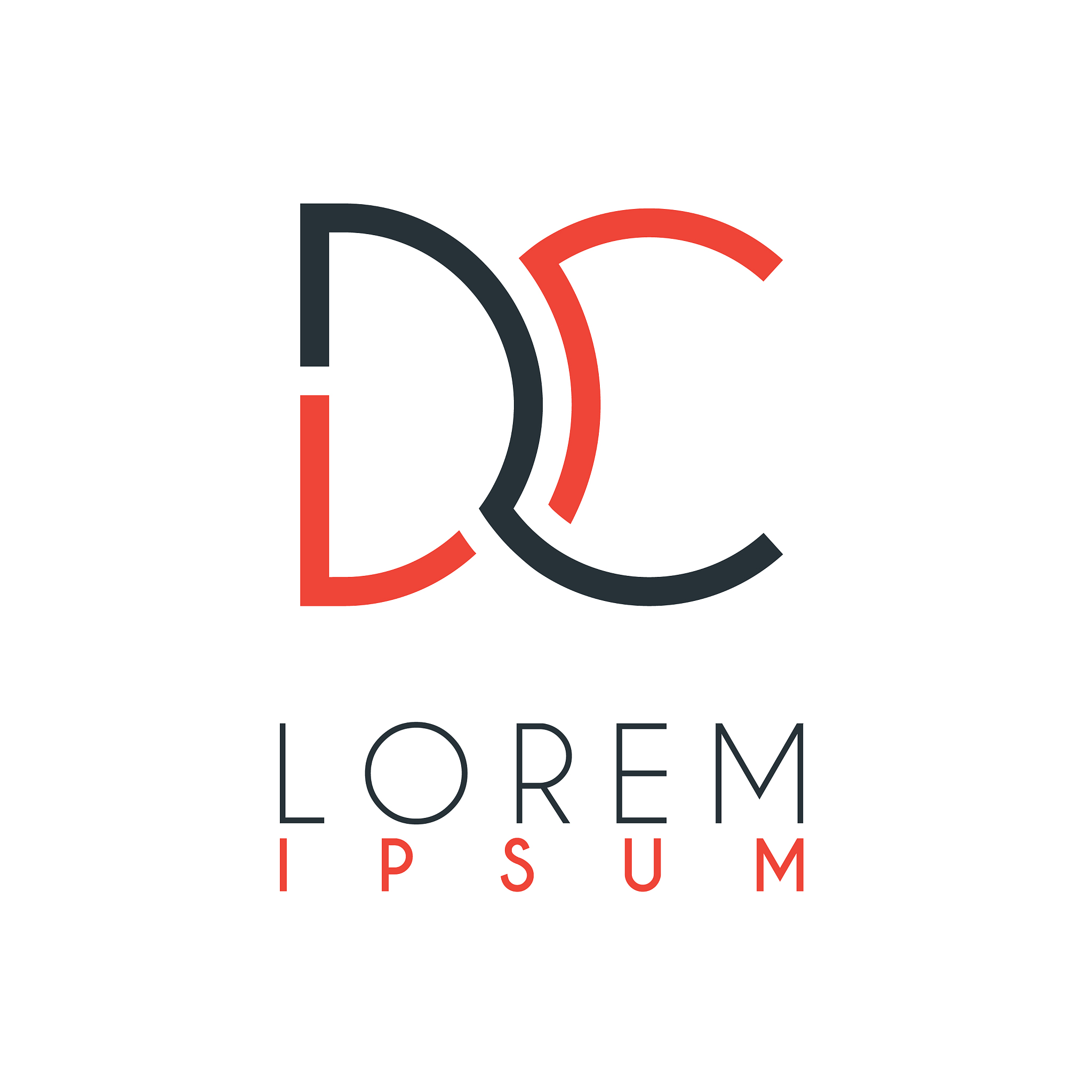 the logo between letter d and letter c or dc