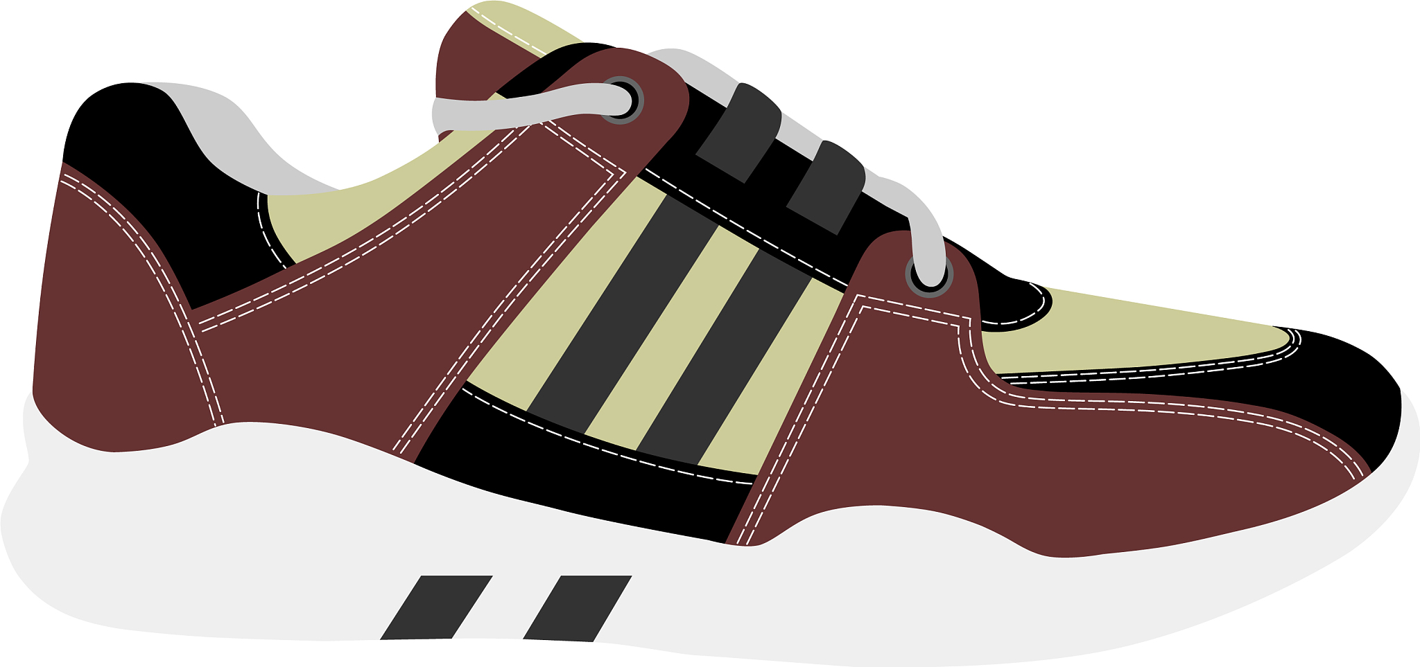 sneakers in on white background