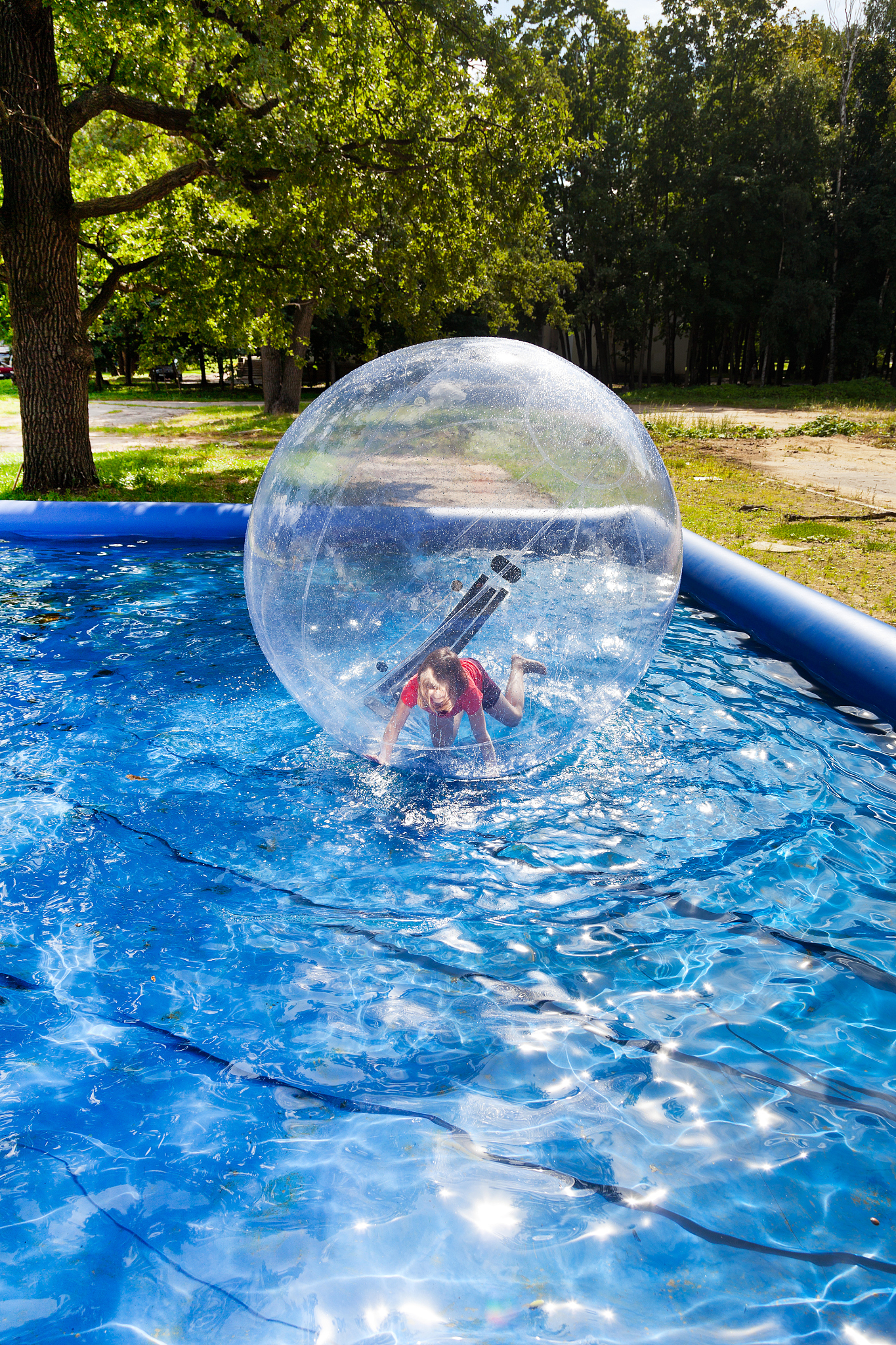 girl in water ball
