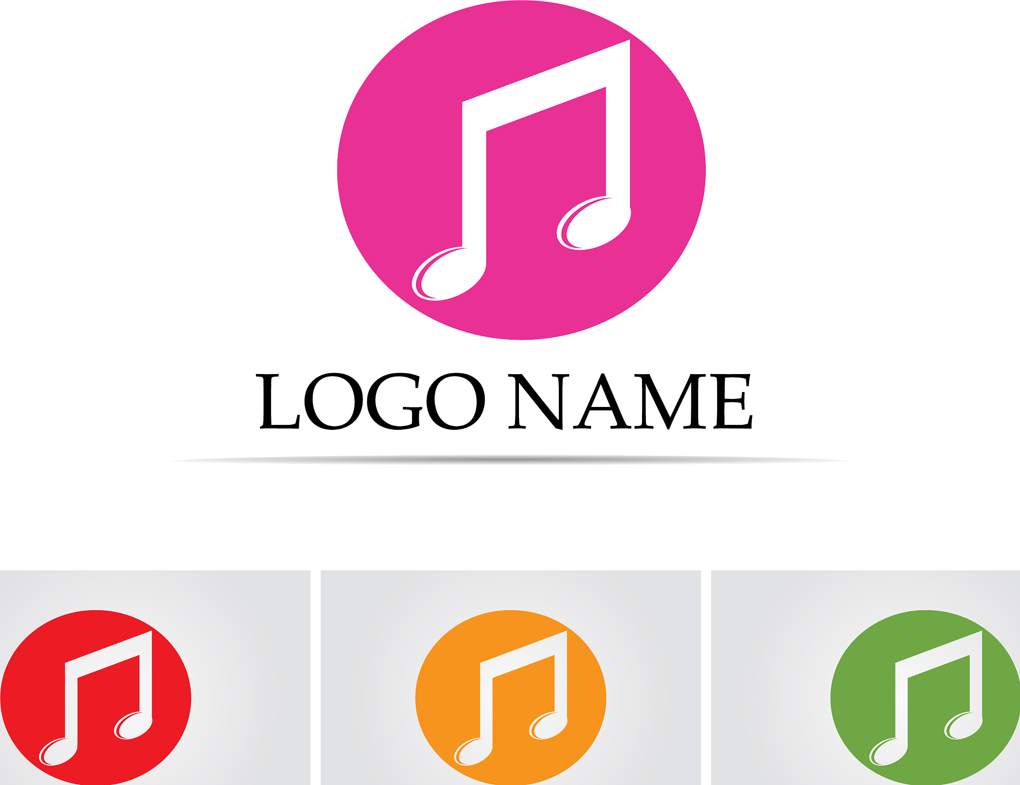 music note symbols logo and icons template