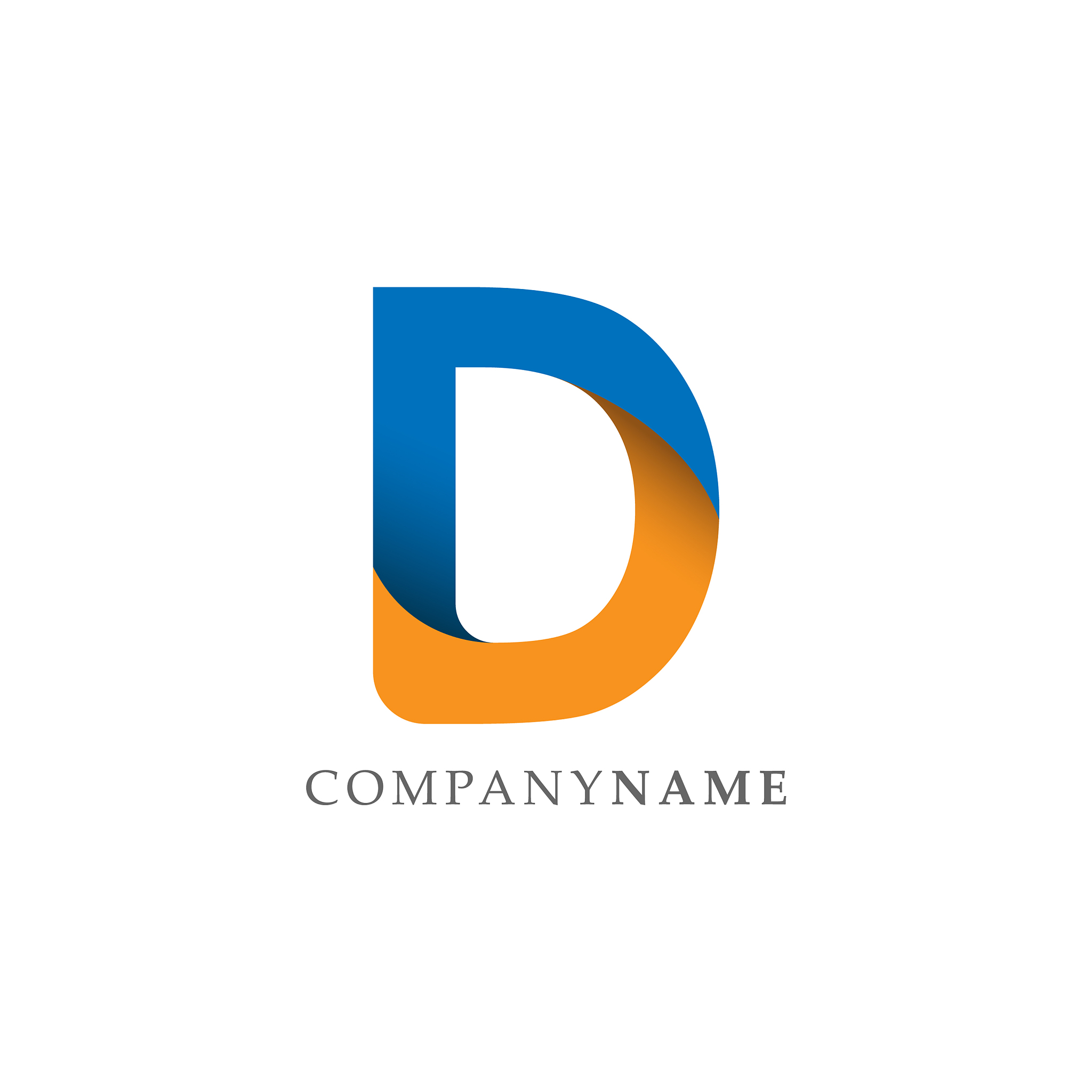 letter d logo icon design template