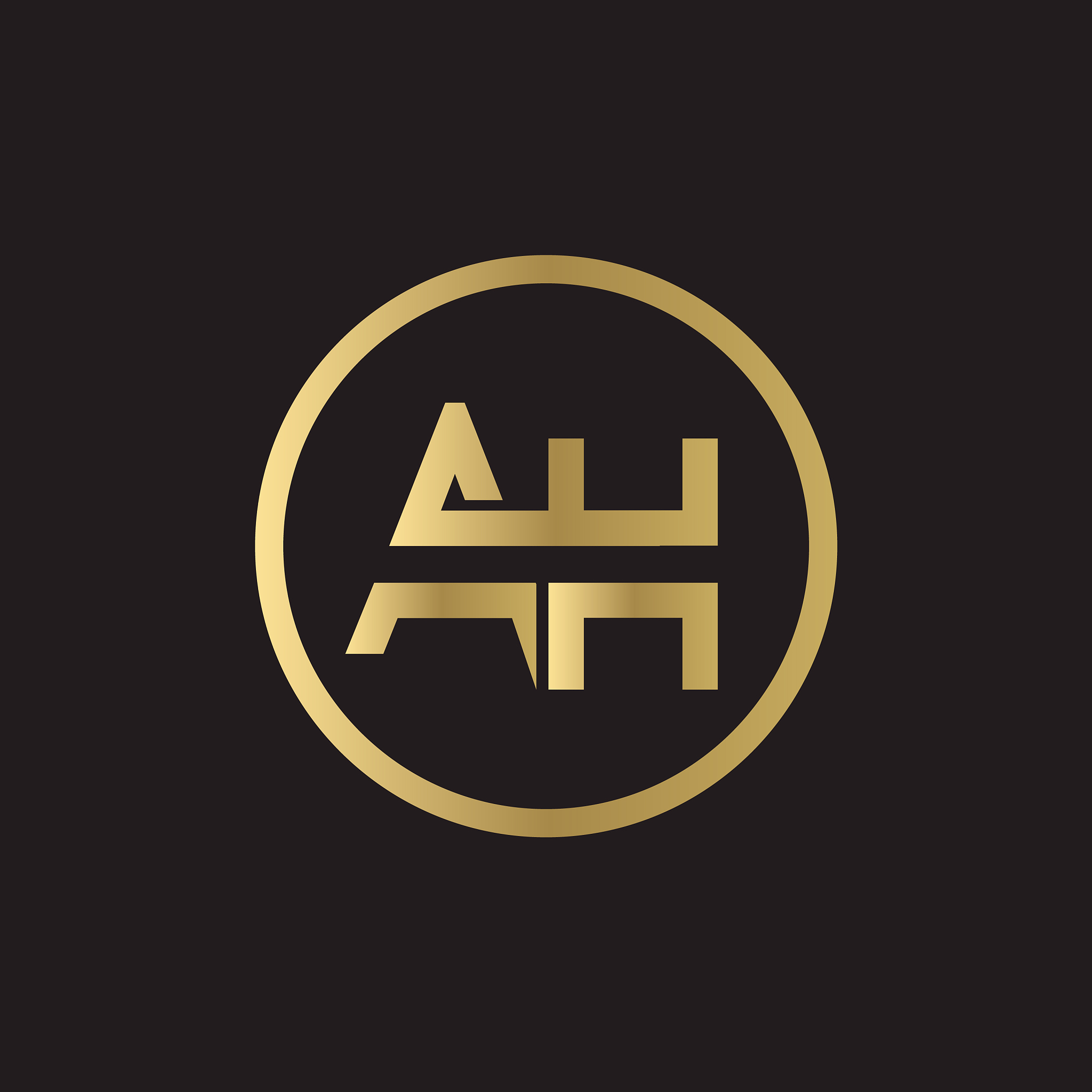 ah logo design business typography template