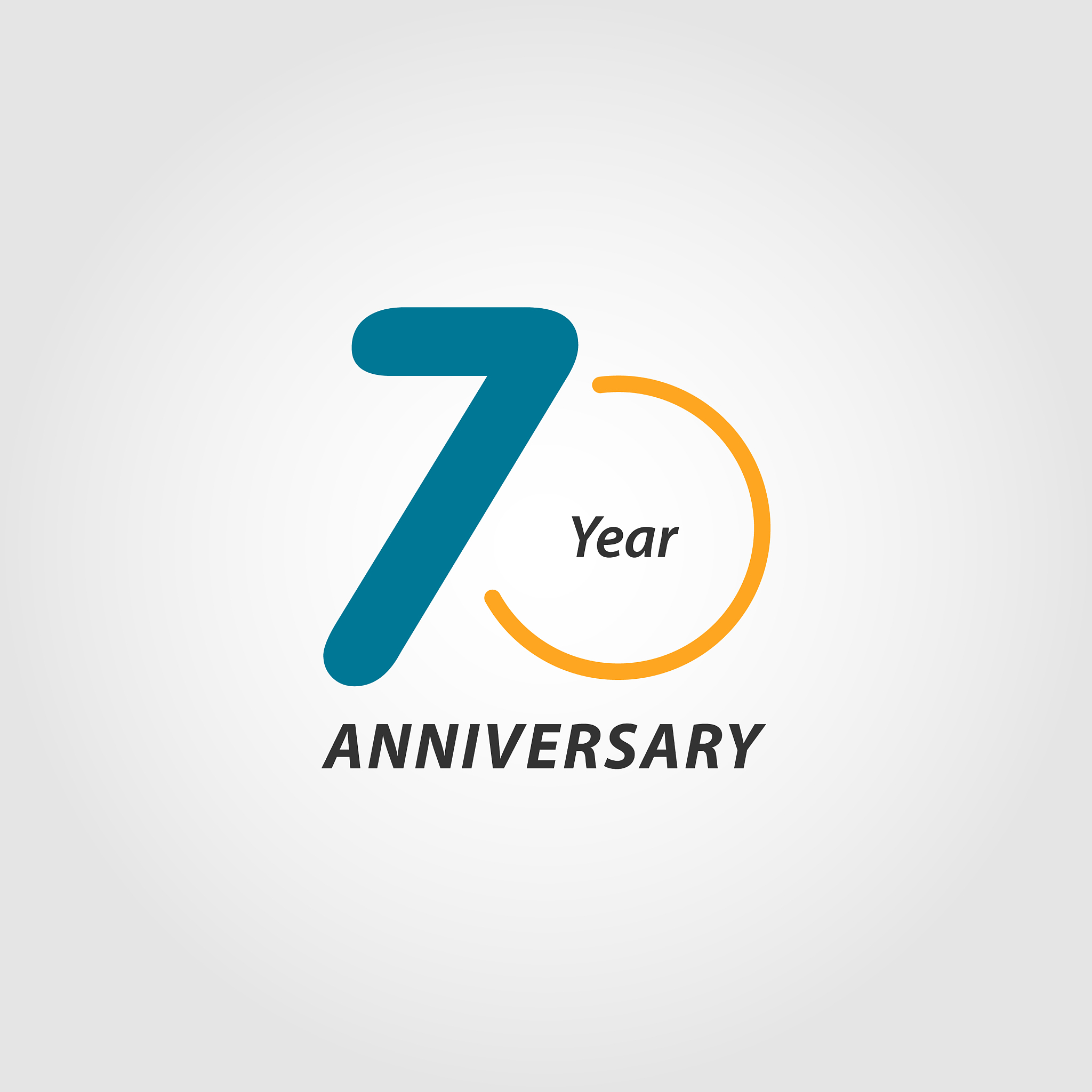 70 year anniversary template design