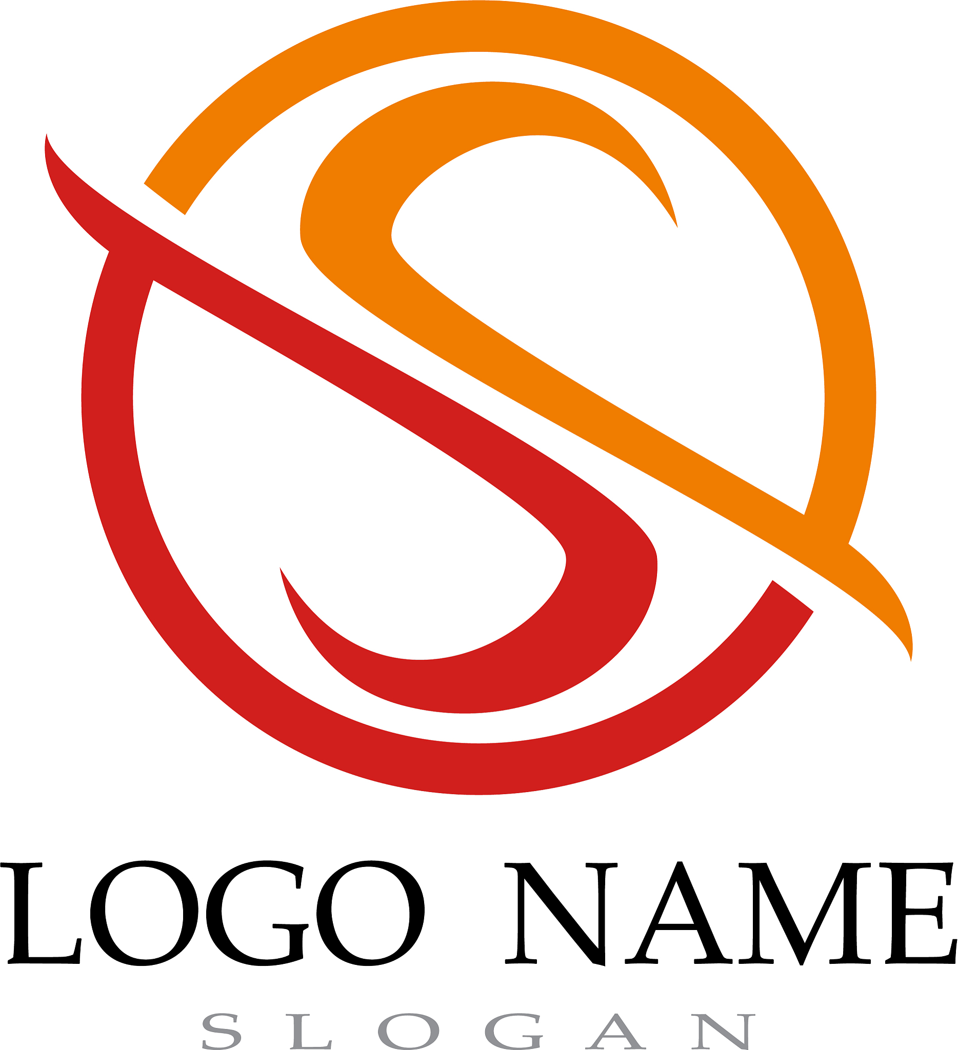 s logo line template font