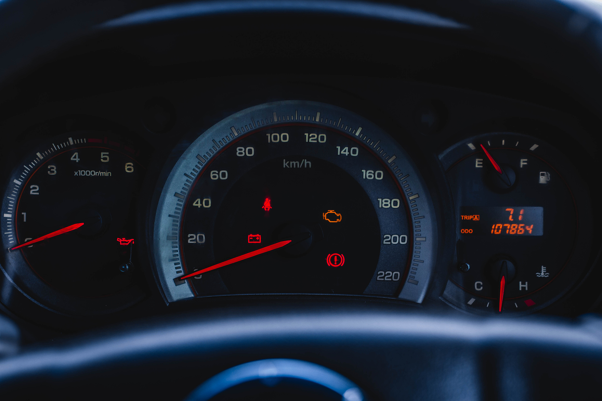 car instrument panel, car speed motor of night, car dashboard mo