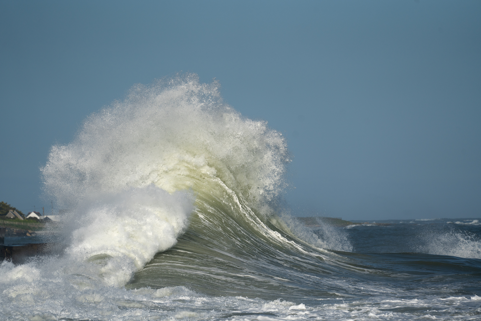tempête printannière à lesconil - bretagne