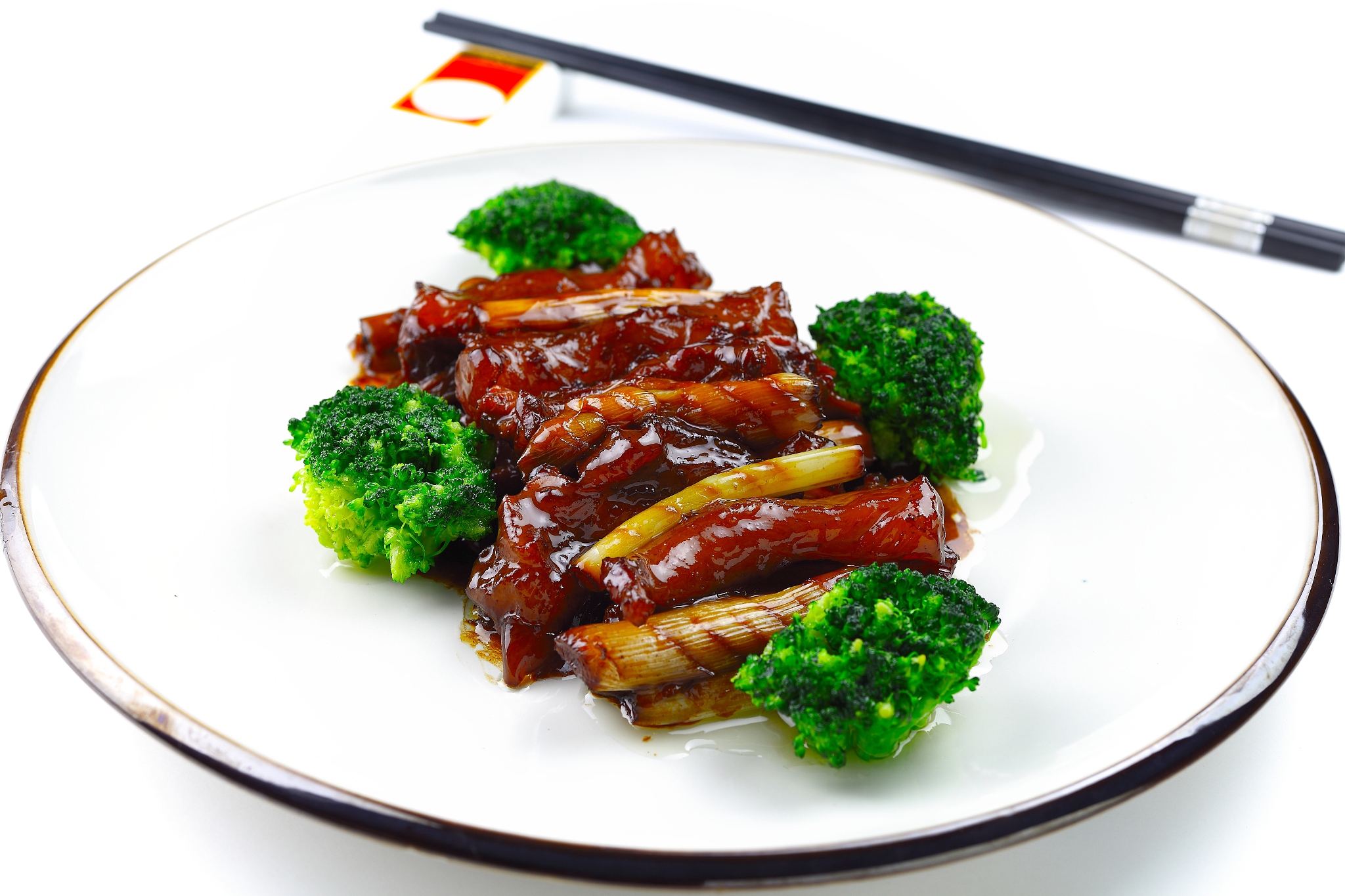 中国菜葱烧蹄筋