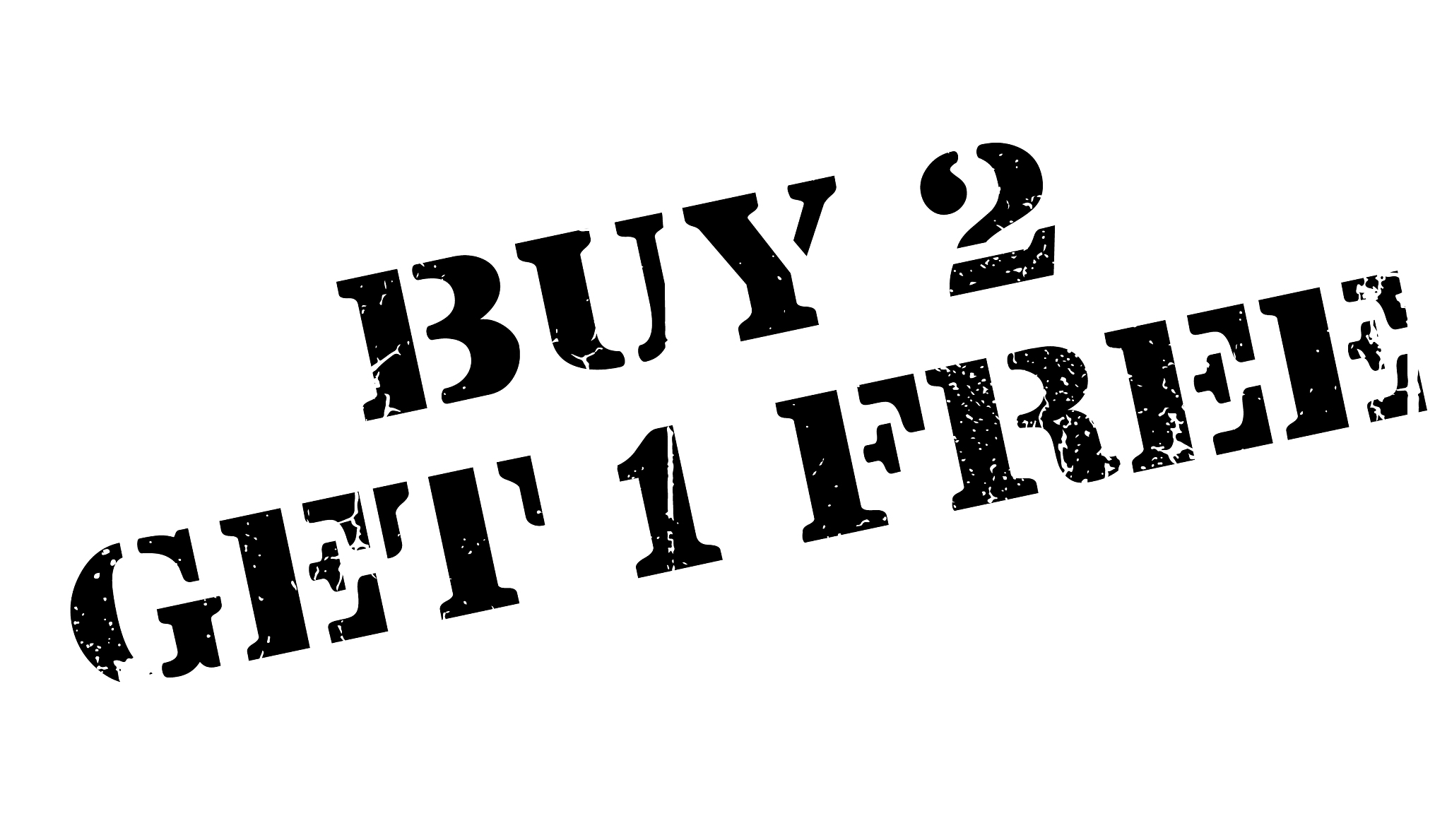 buy 2 get 1 free rubber stamp