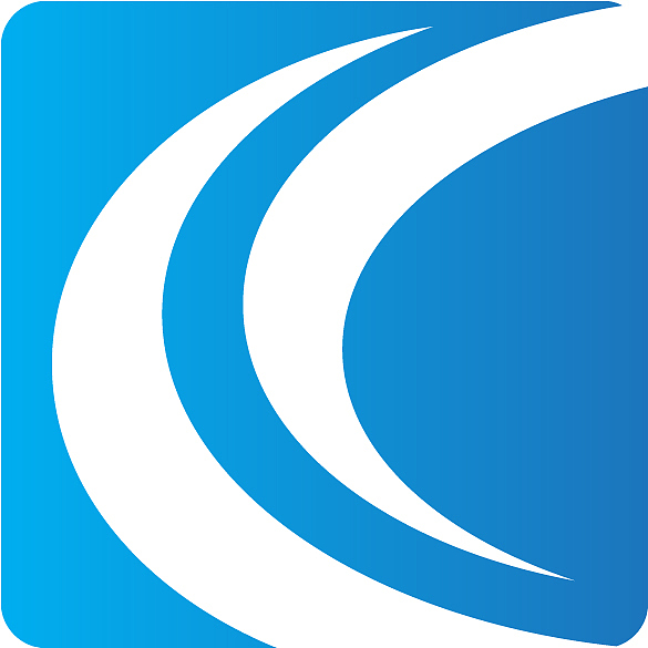 square abstract wave business logo