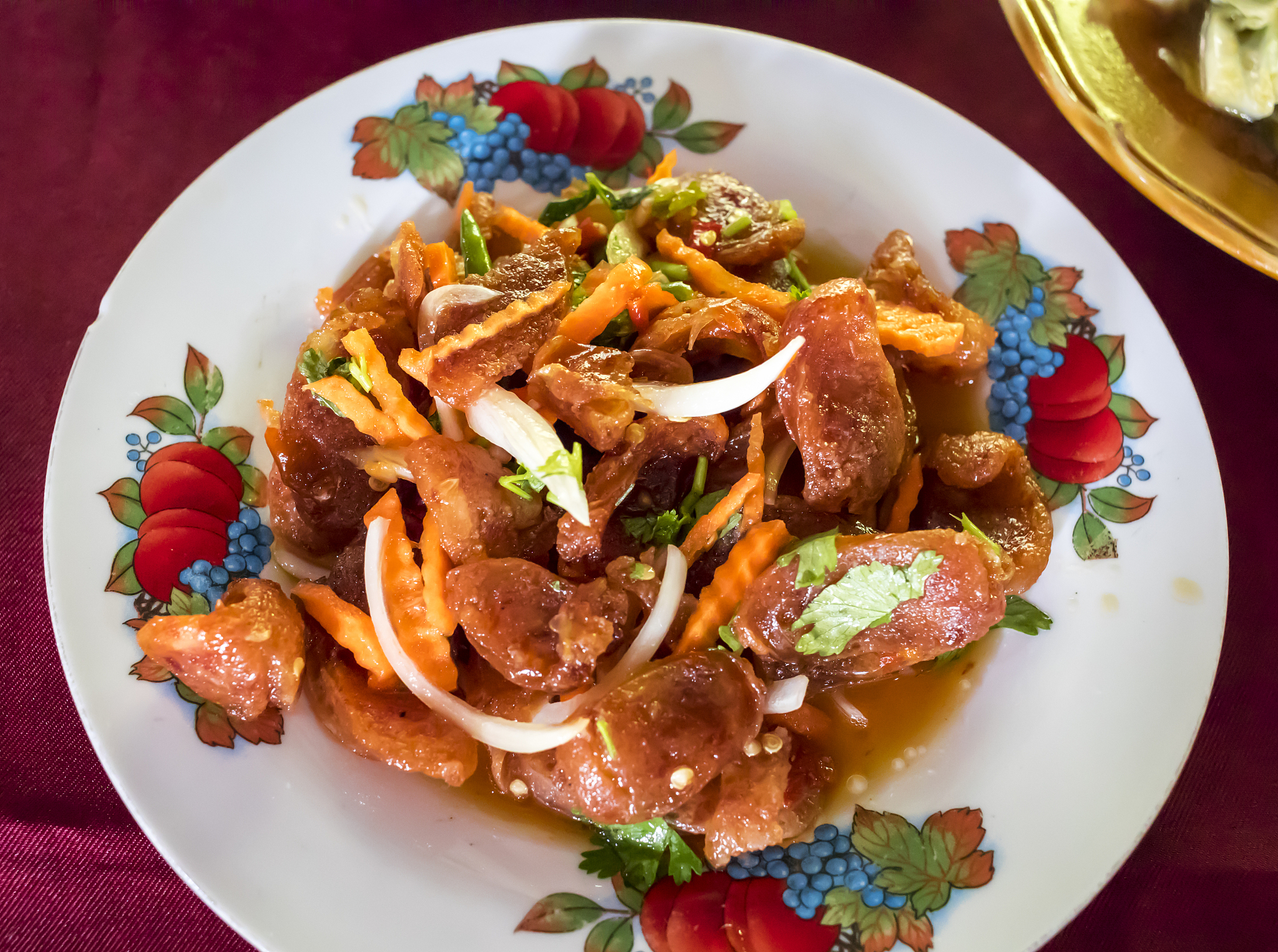 培根炒饼50字好评夸一下赠送的烤肠