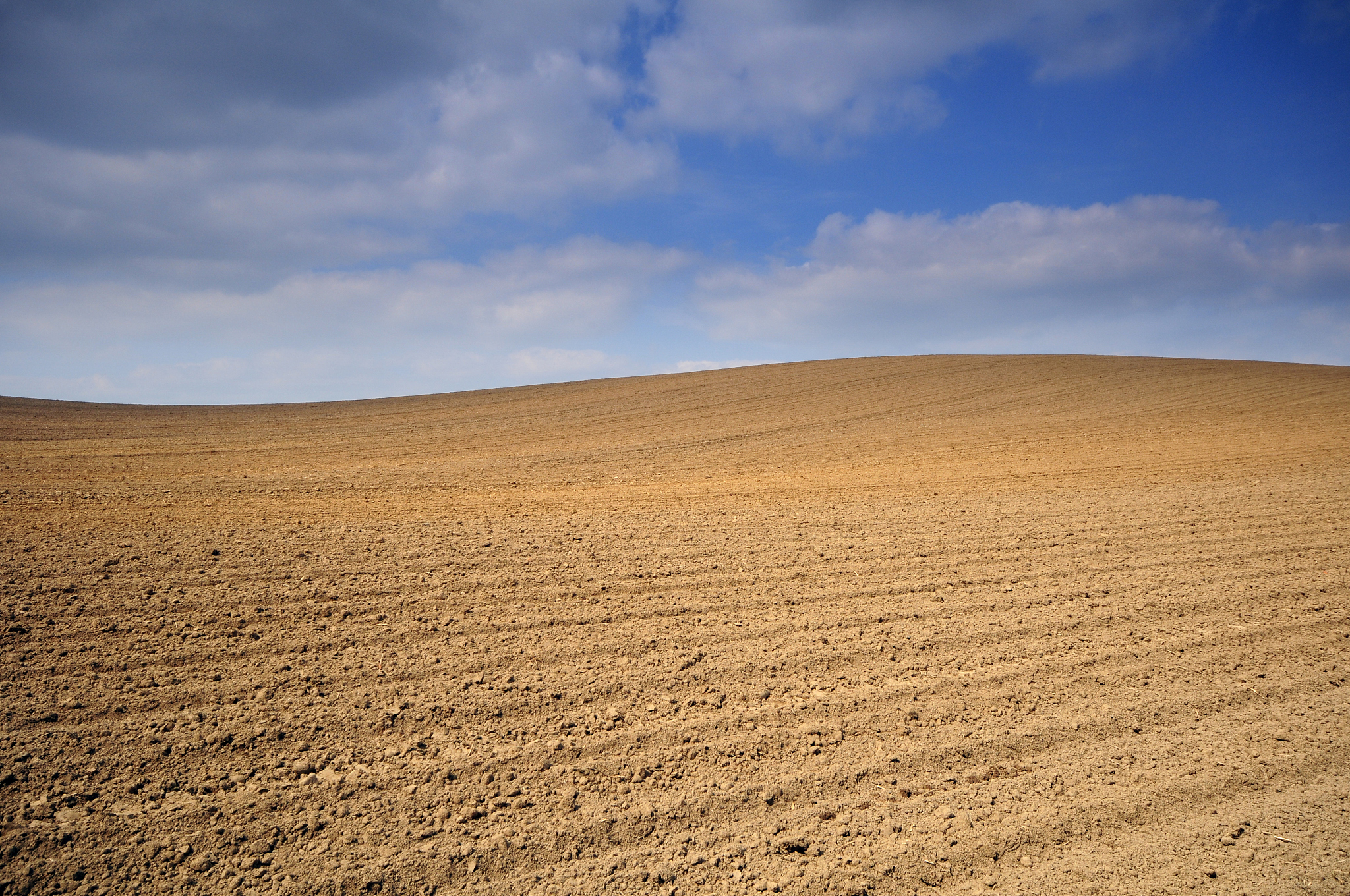 field,  sky and clouds.