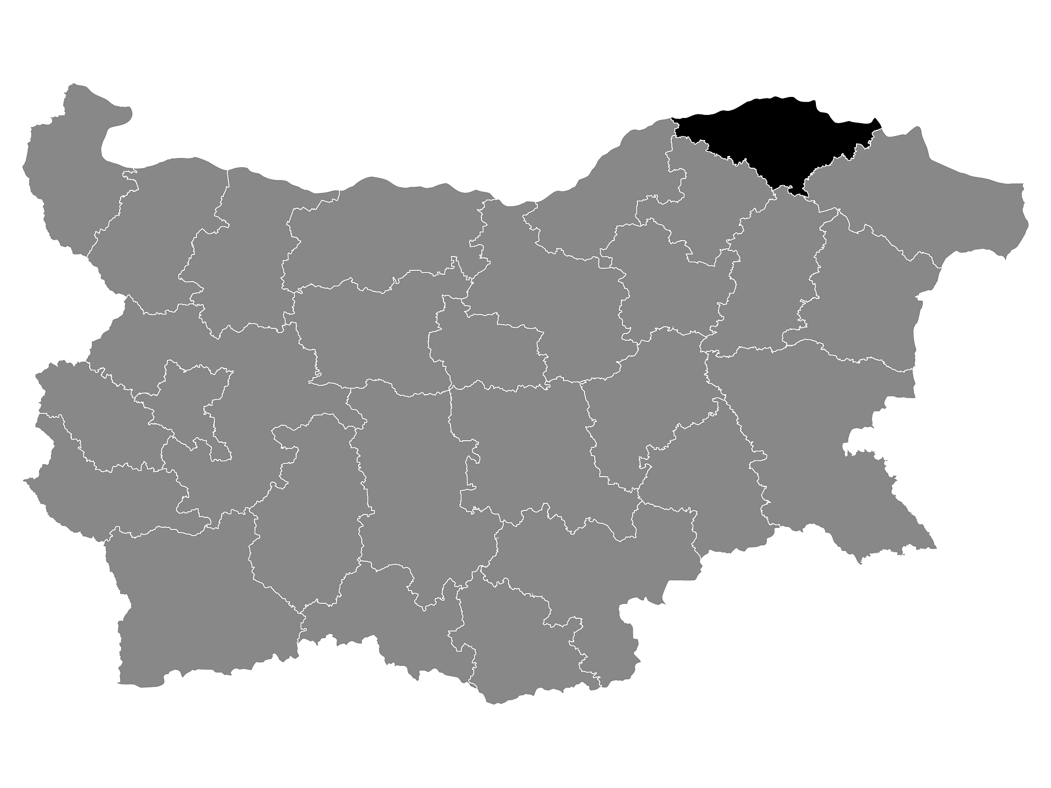 location map of silistra province