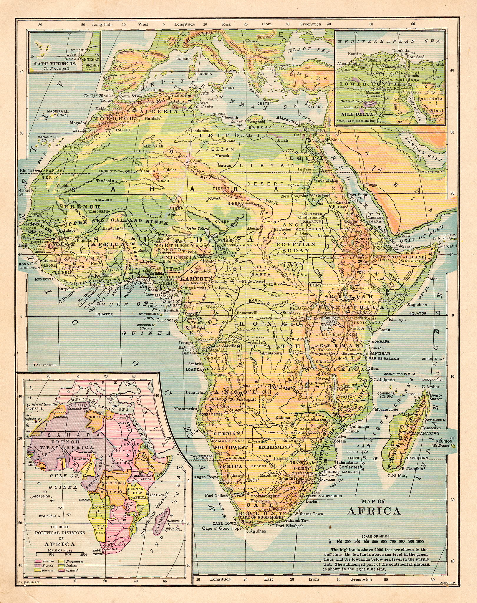 africa map 1898