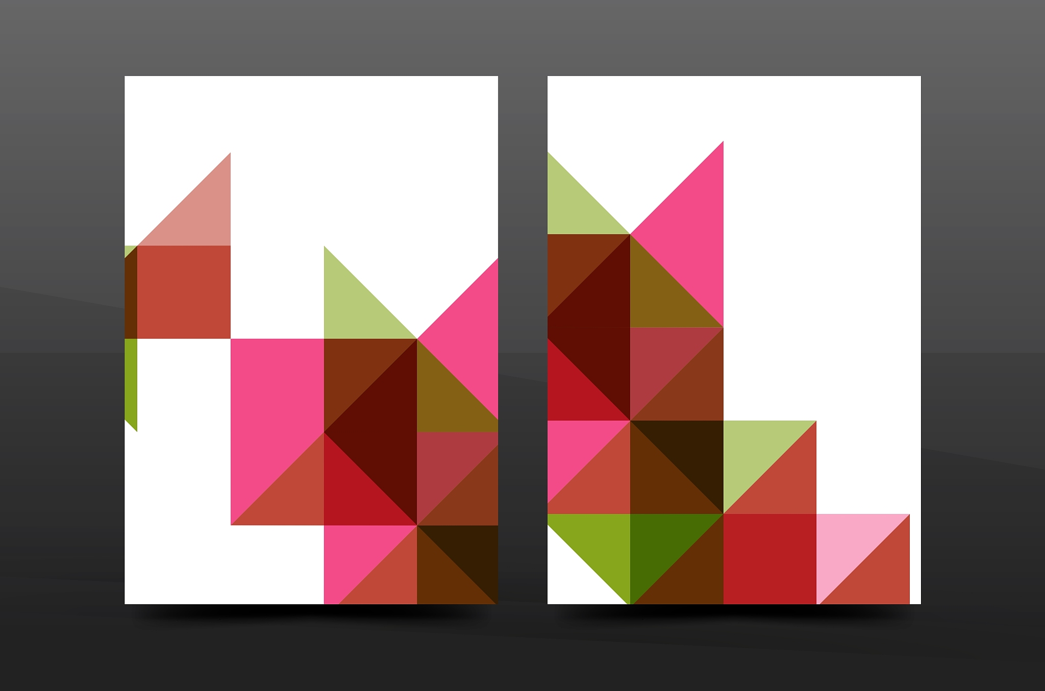 colorful geometry design annual report a4 cover