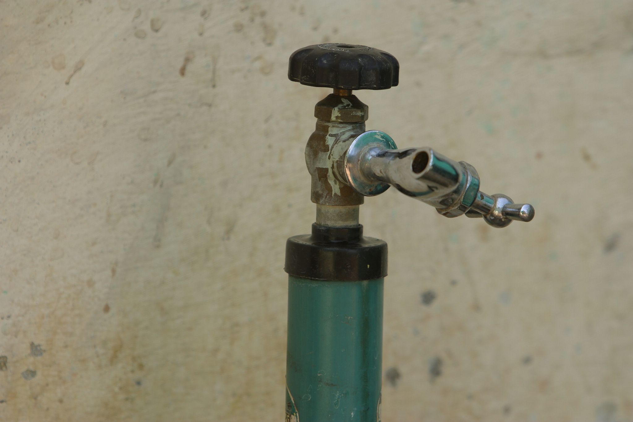 spigot by wall
