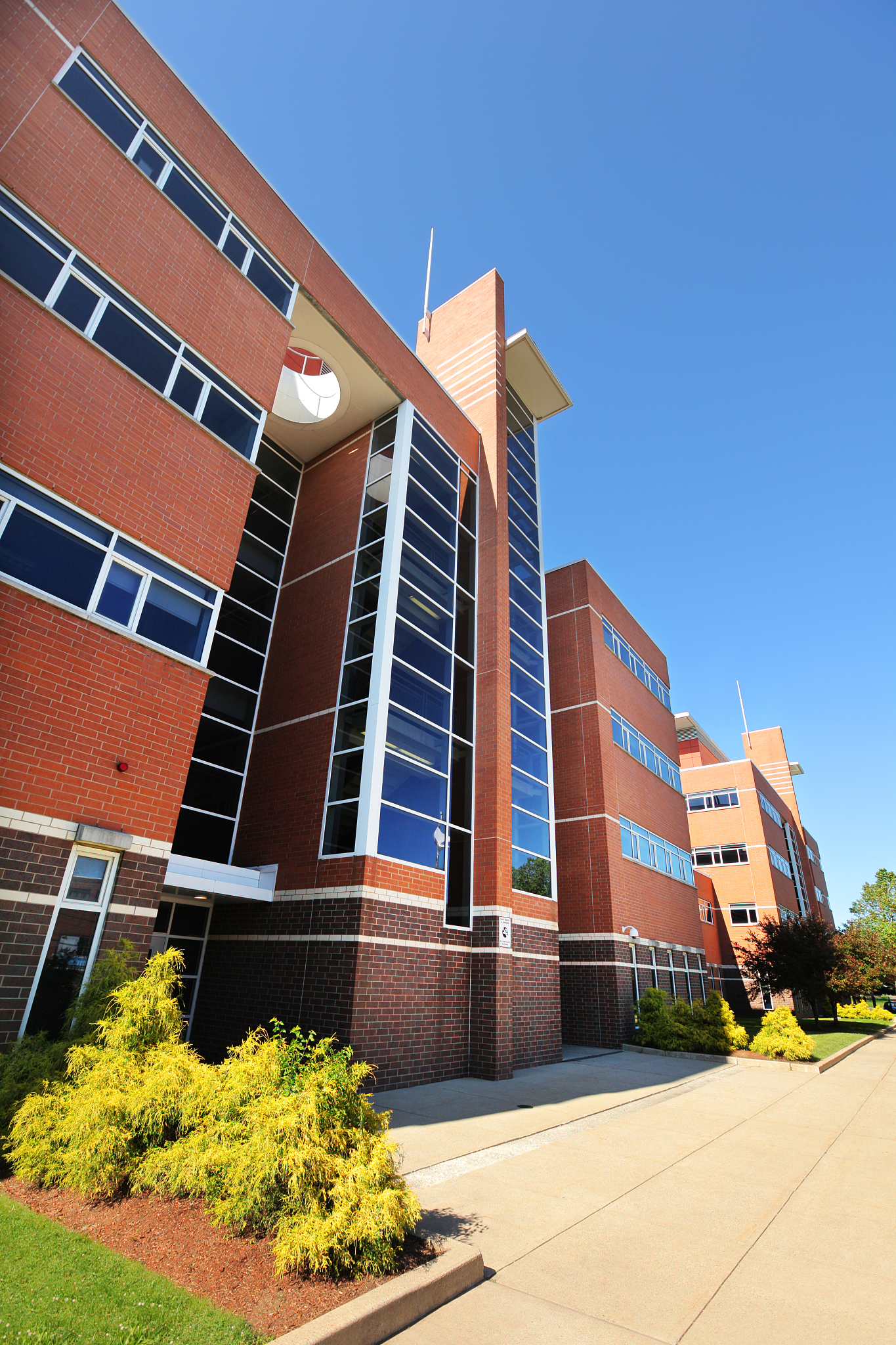 modern high school building