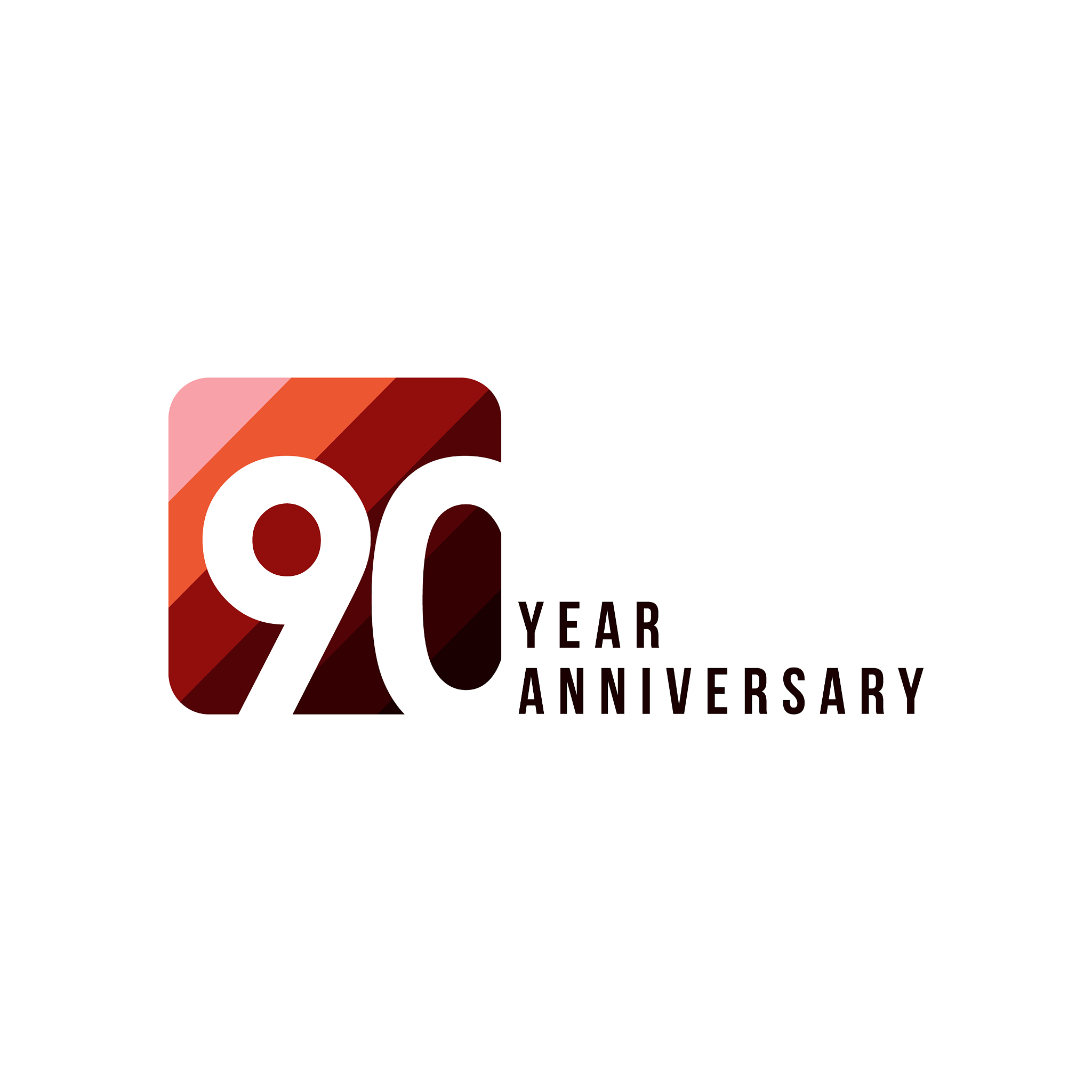 90 year anniversary template design