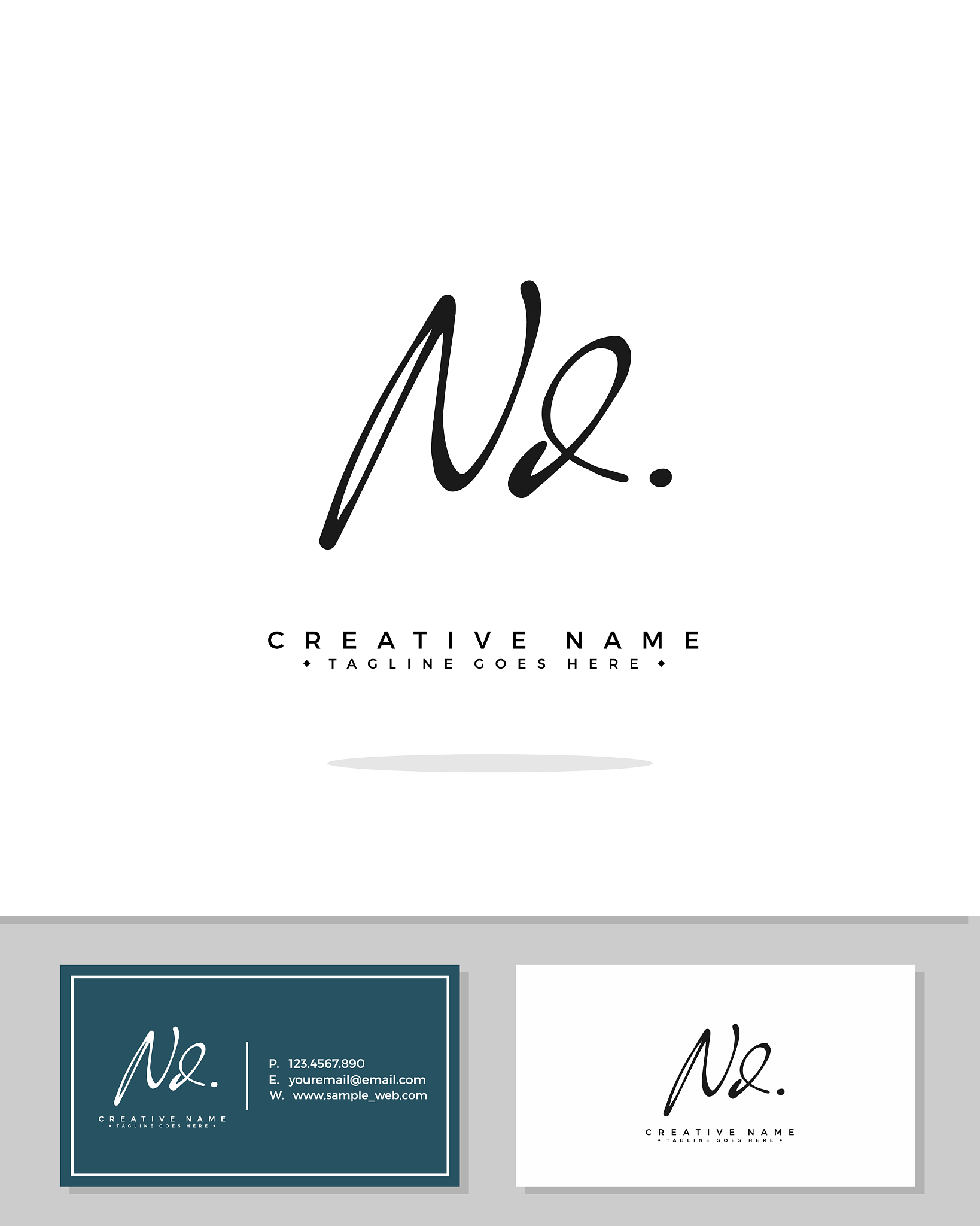 n d nd initial logo signature handwriting