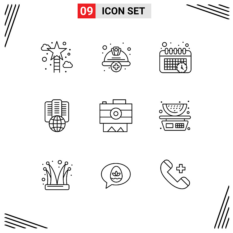 group 9 modern outlines set for camera proxy
