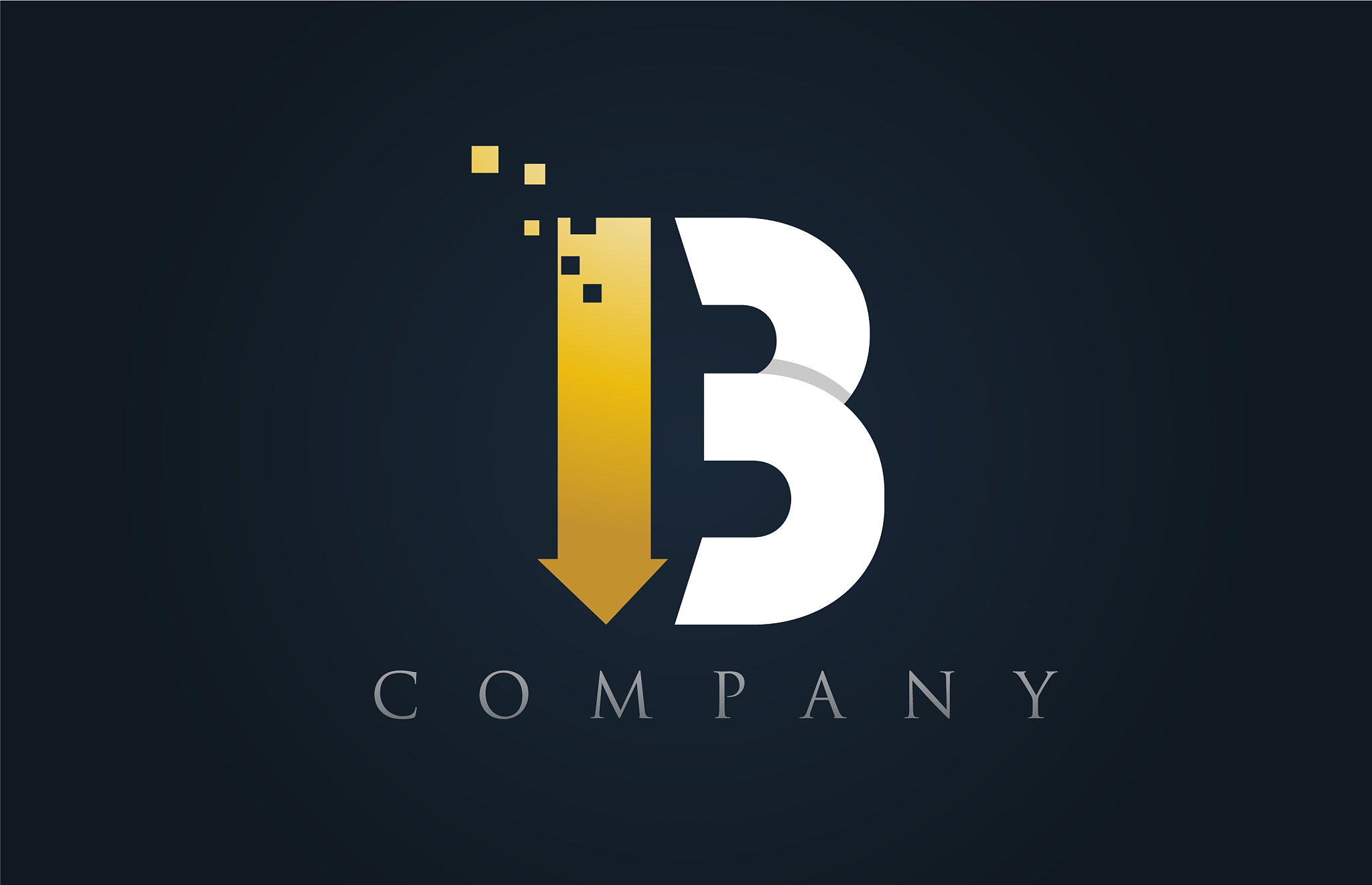 b white yellow gold blue alphabet letter logo