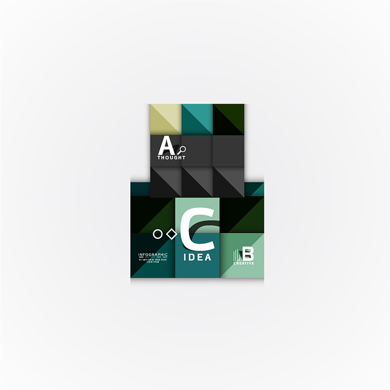 abstract g<strong>e</strong>ometric option infographic banners a b