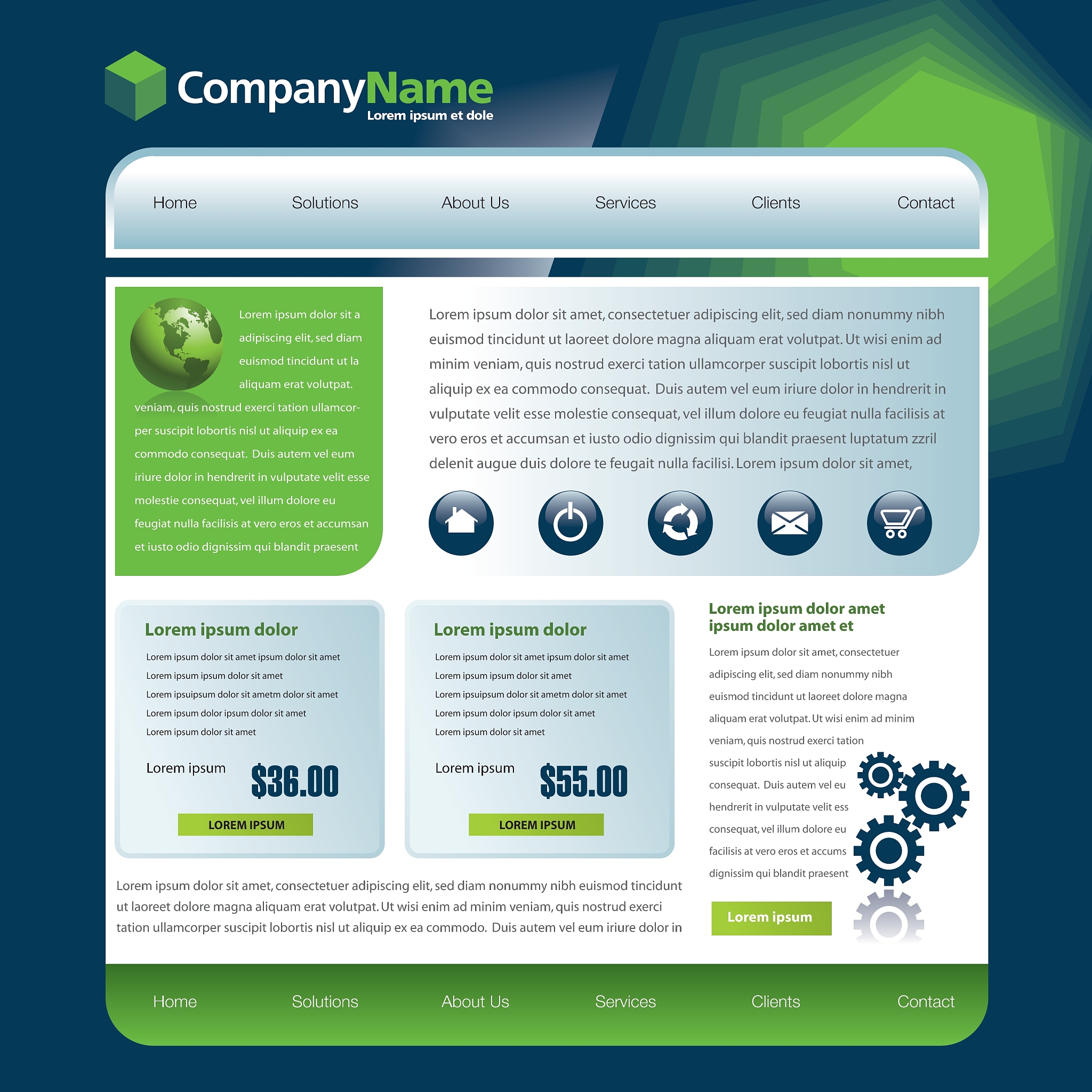 web site template