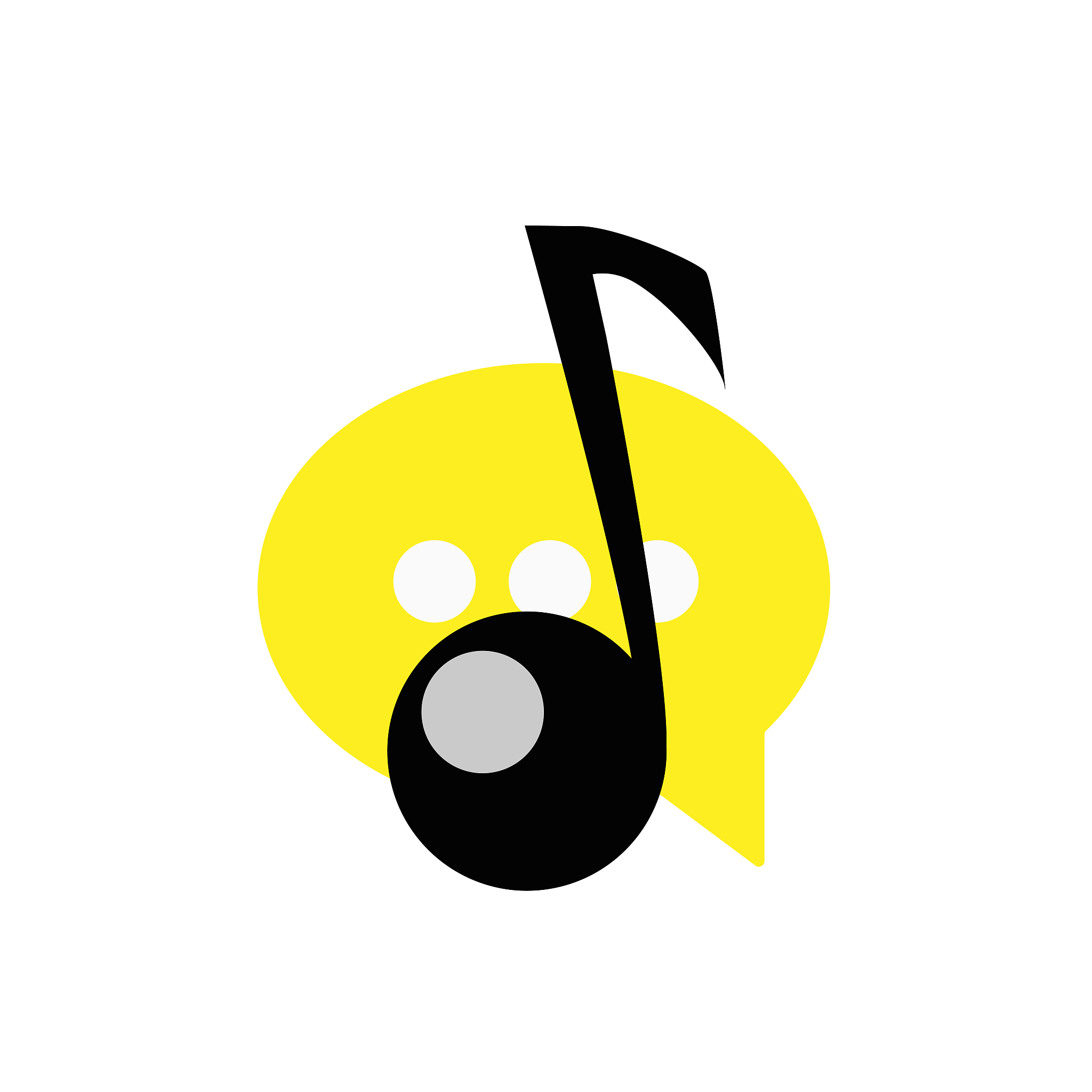 black chord tone with a chat bubble