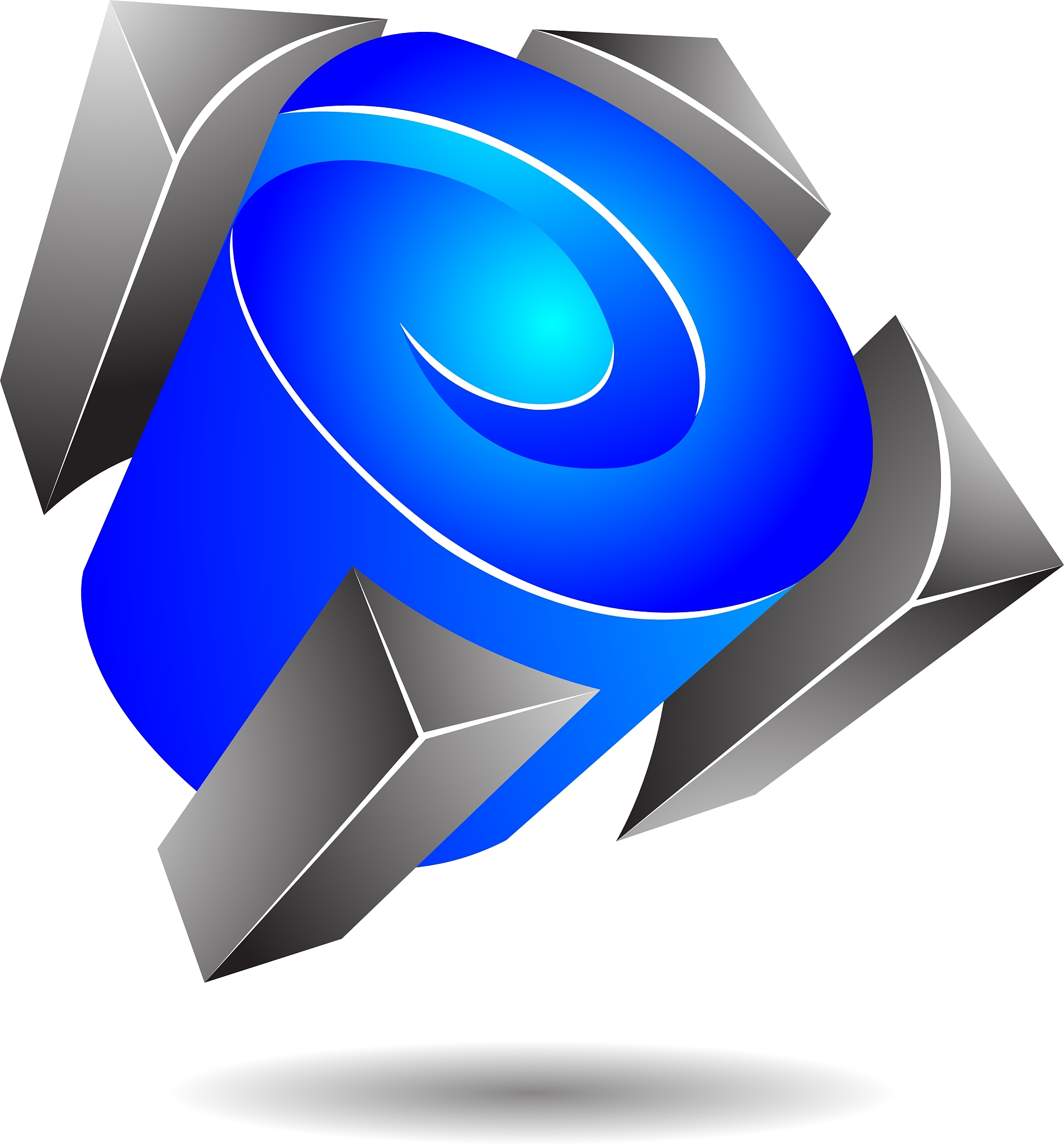 solid block logo template