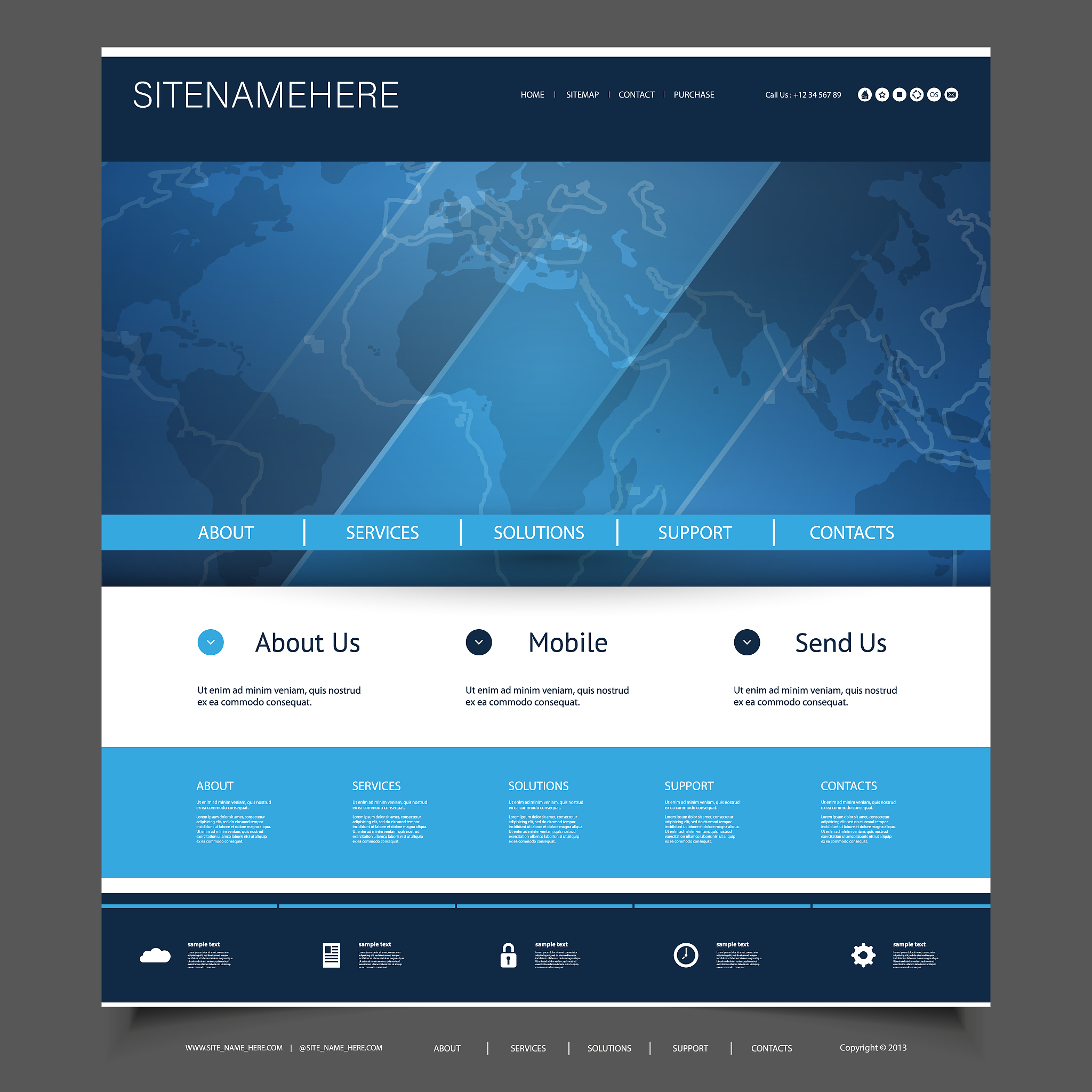 one page website template