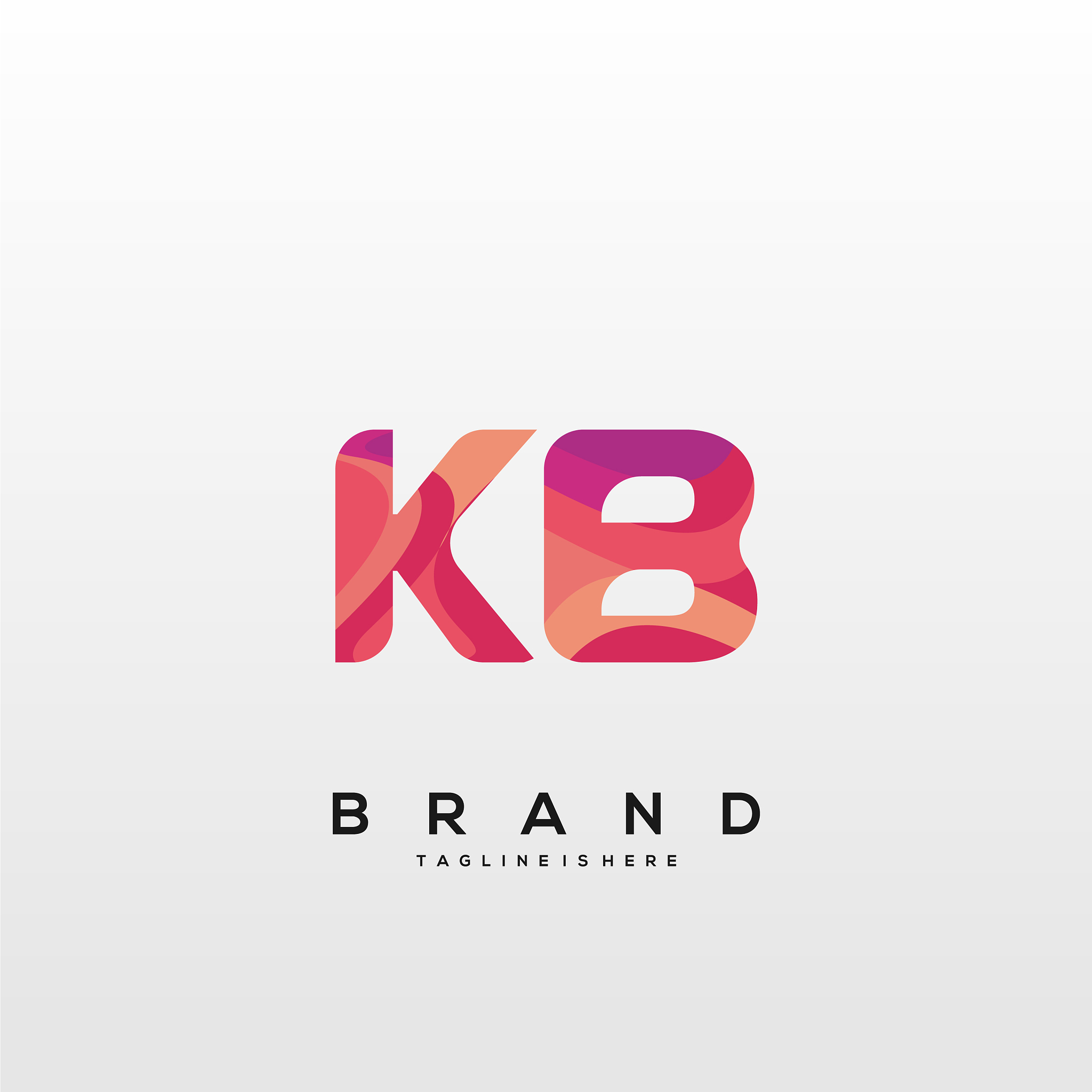 lb initial logo with colorful template