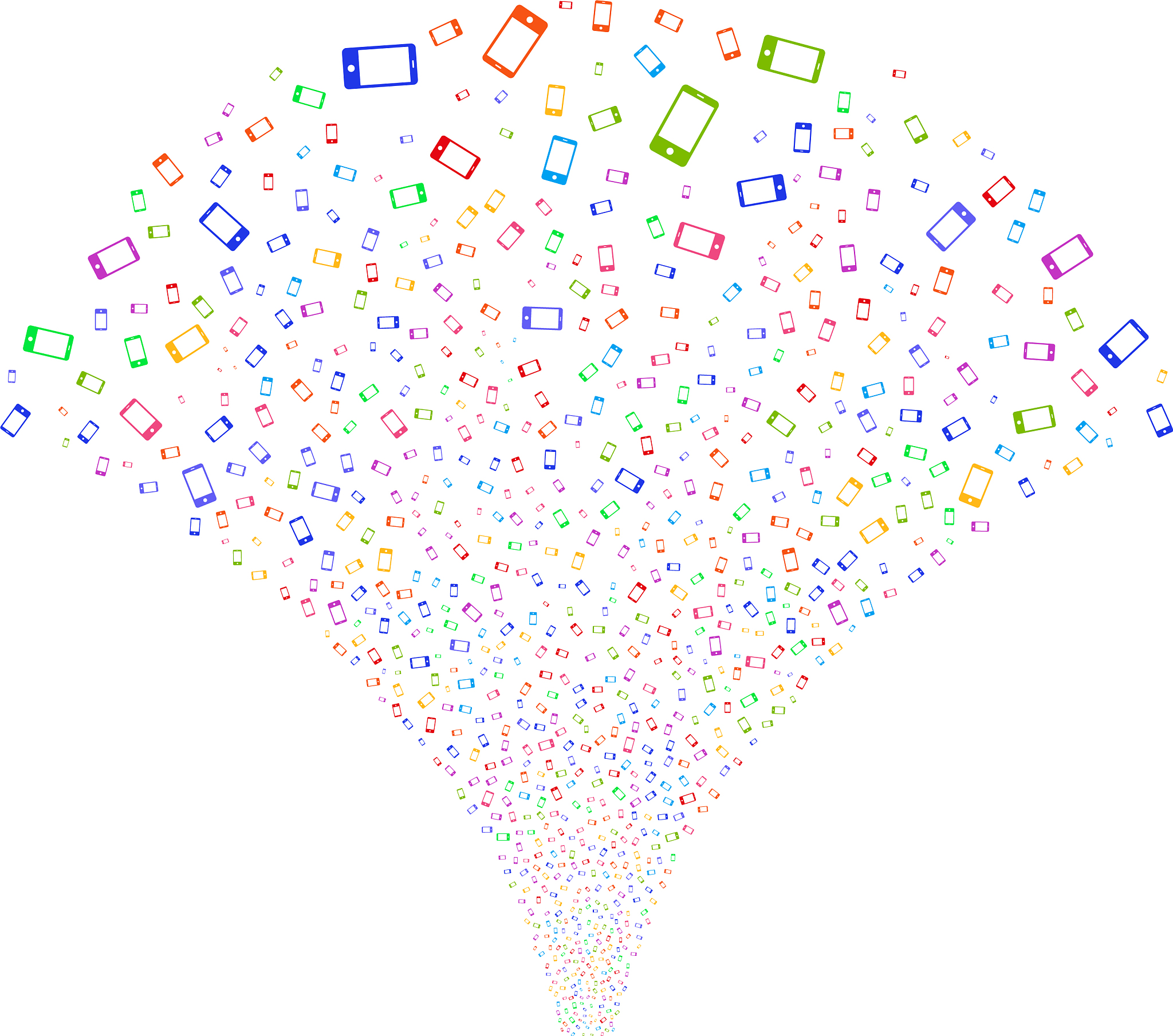 smartphone fountain stream