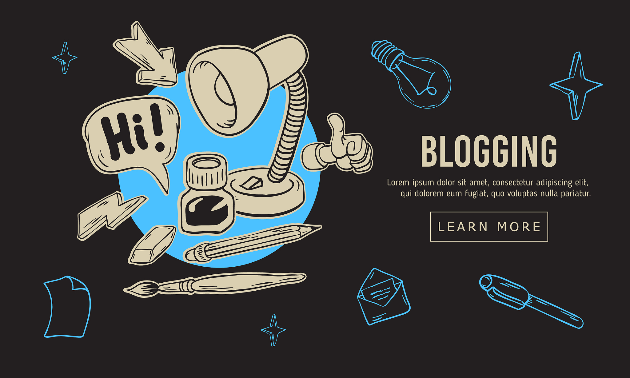 blogging artistic cartoon hand drawn sketchy line