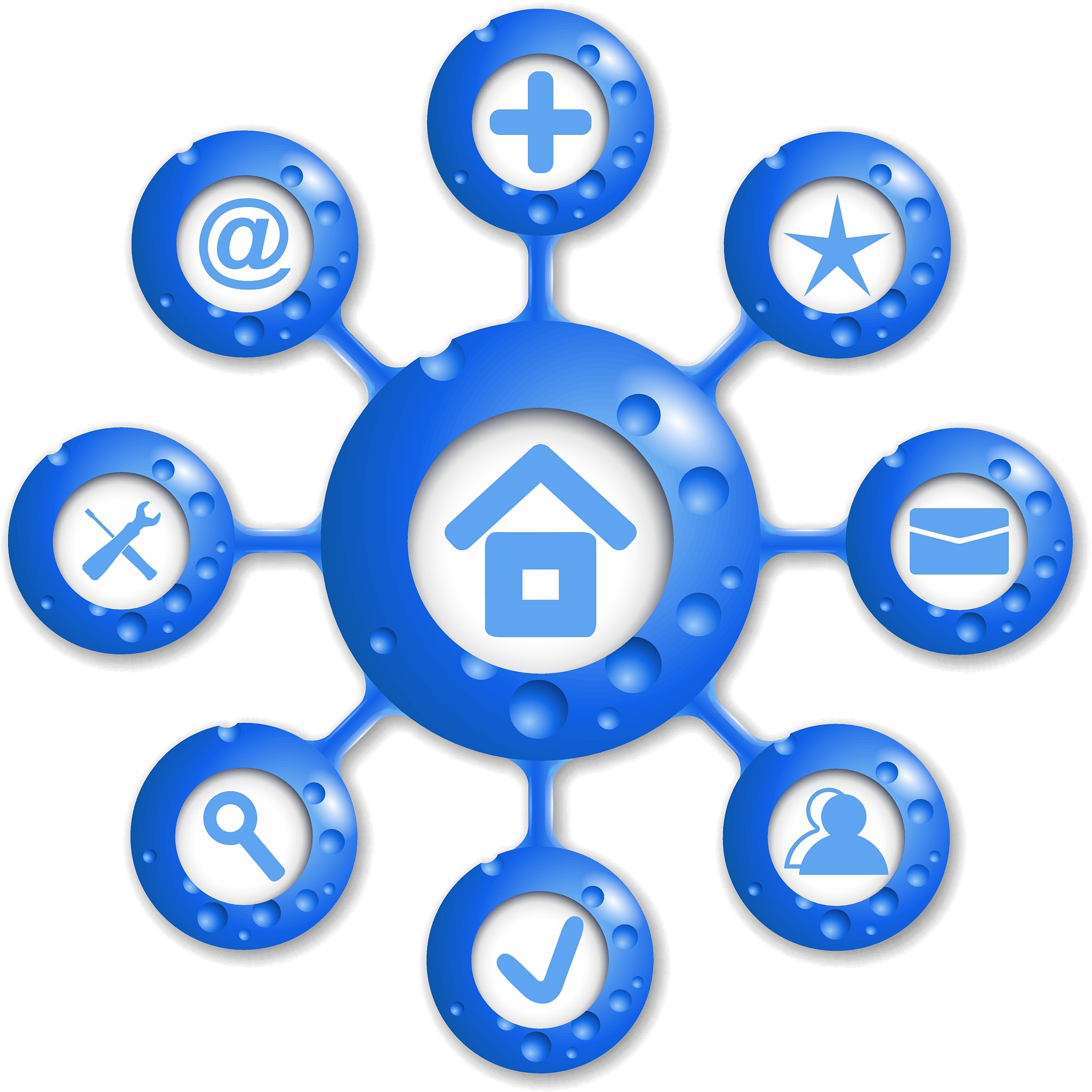 vector blue round diagram